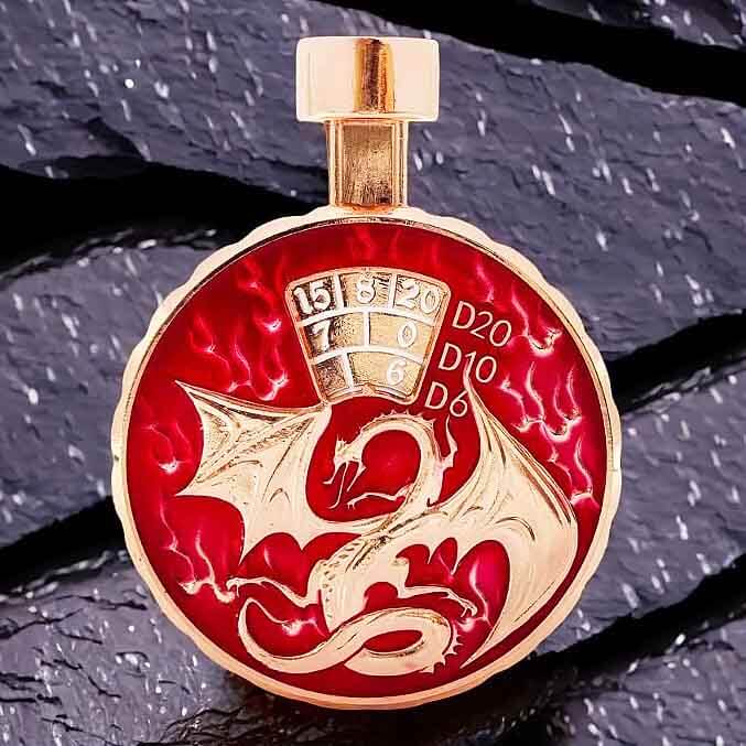 Cthulhu Wyvern 7 in 1 Button Presser Spinning DnD Metal Dice Bottle Roulette Game - Dice of Dragons