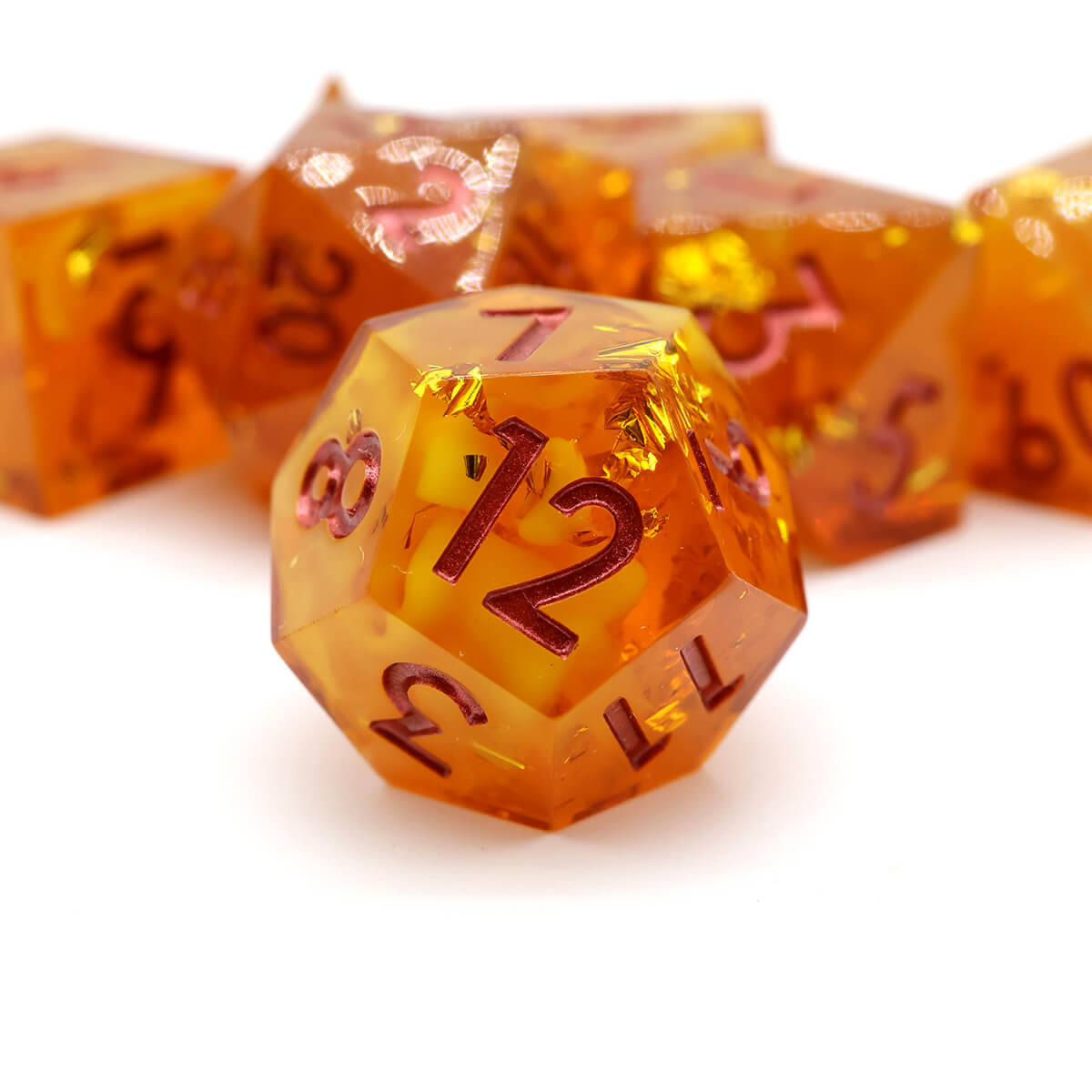 7-Piece Sharp Edge DND Dice Set - Dice of Dragons