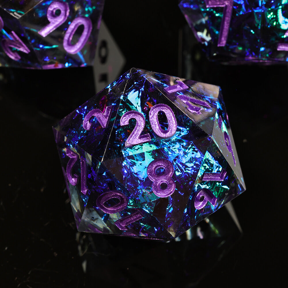 Bluestar Unusual Polyhedral Resin 7 D and D Dice Set - Dice of Dragons