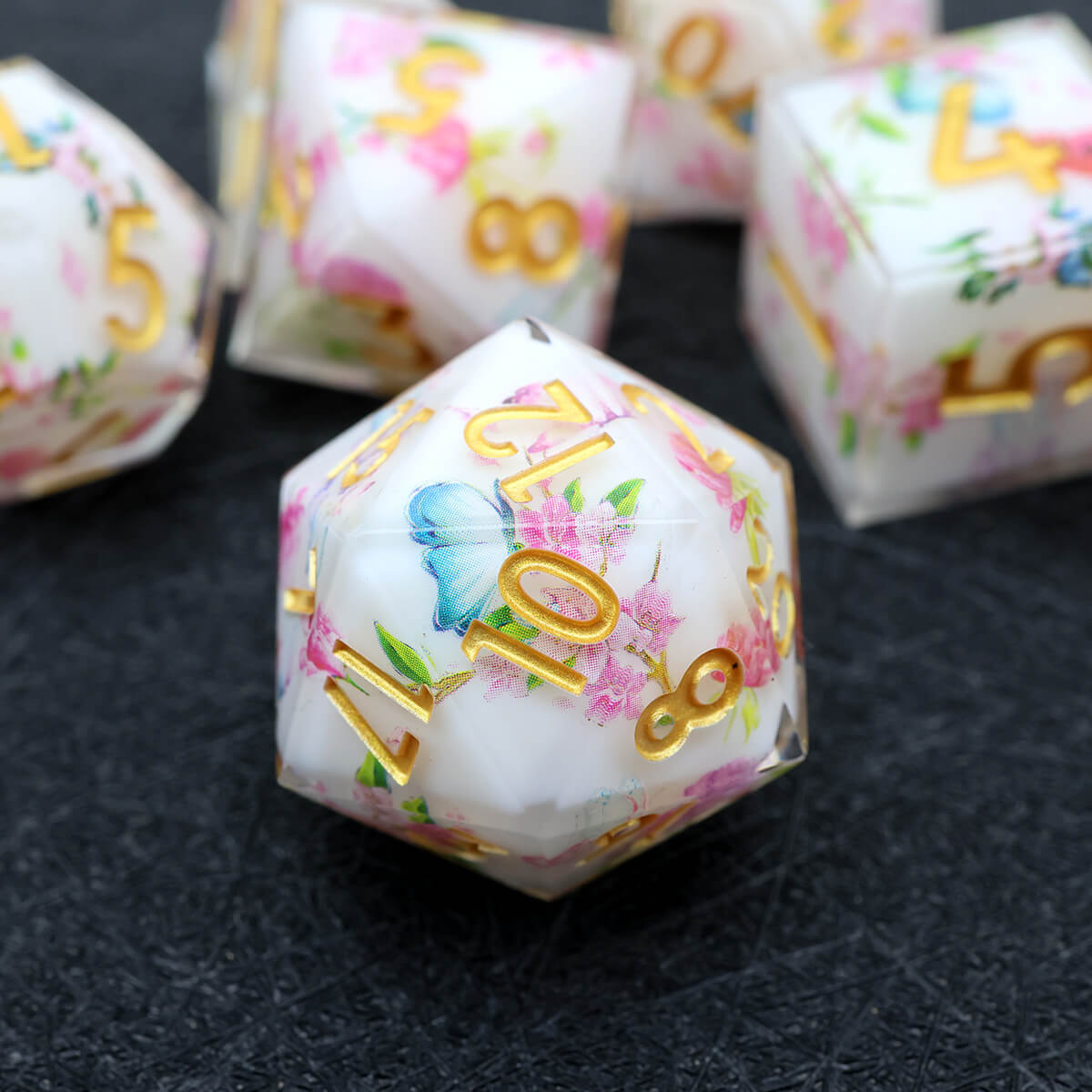 Sharp Edge Flower DND Dice Set 7-Piece - Dice of Dragons