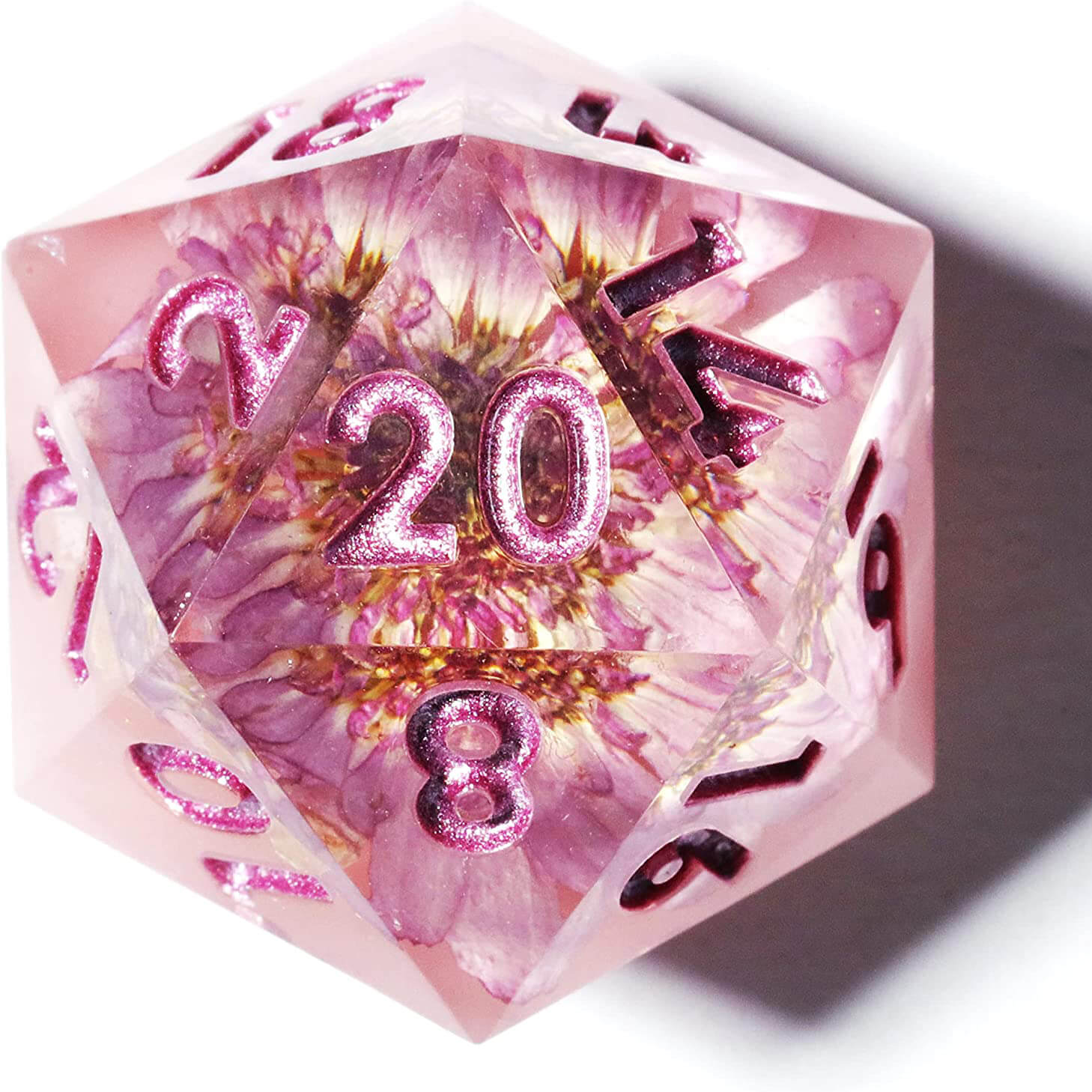 Undead Flower Polyhedral Resin 7 Cool DnD Dice Sets - Dice of Dragons