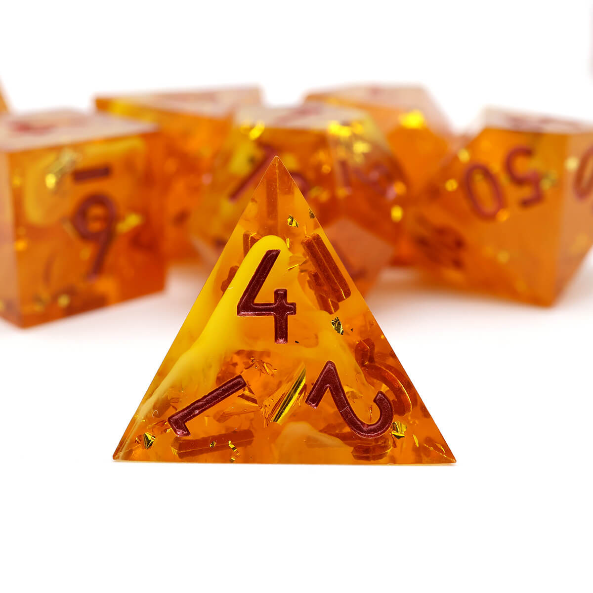 7-Piece Sharp Edge DND Dice Set - Dice of Dragons