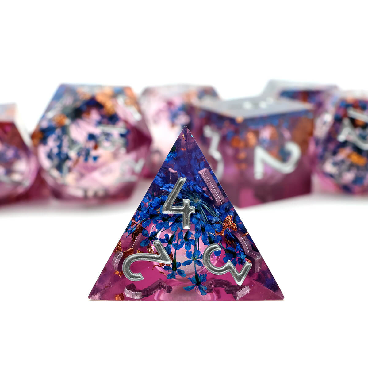 7-Piece Sharp Edge Liquid Core DND Dice Set - Dice of Dragons