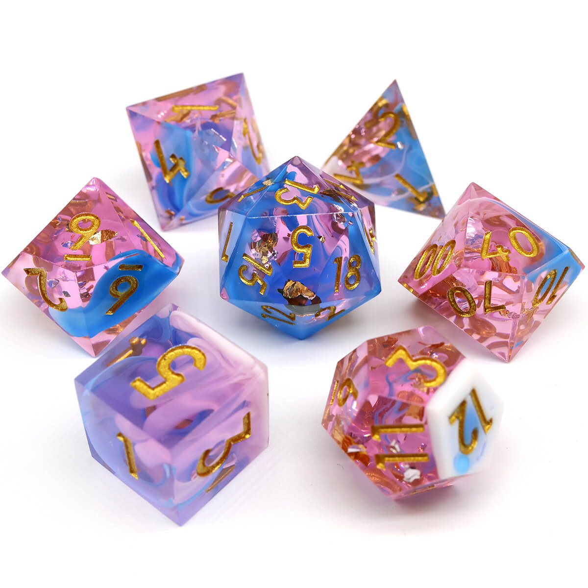 DND Dice Set 7-Piece Sharp Edge - Dice of Dragons