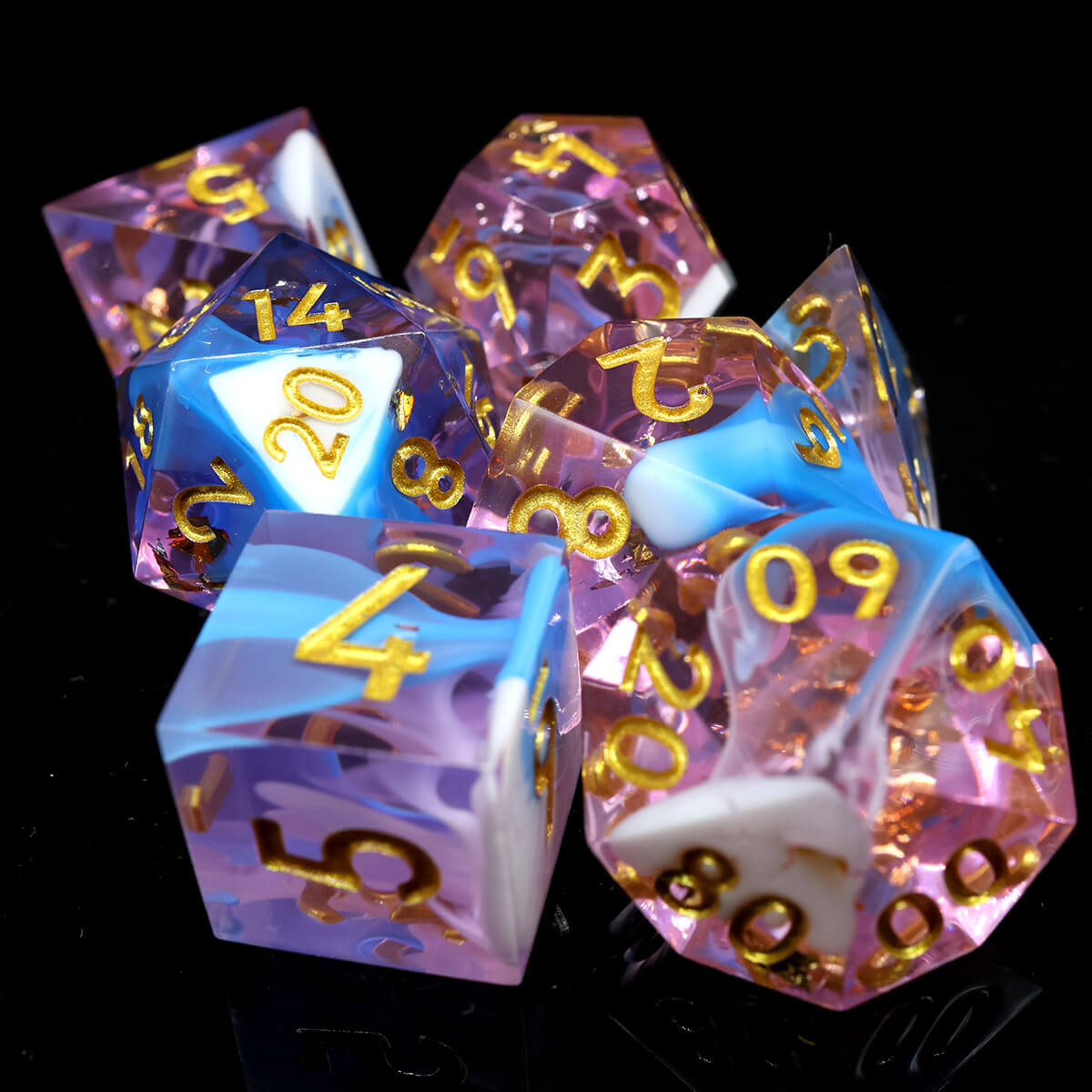 DND Dice Set 7-Piece Sharp Edge - Dice of Dragons