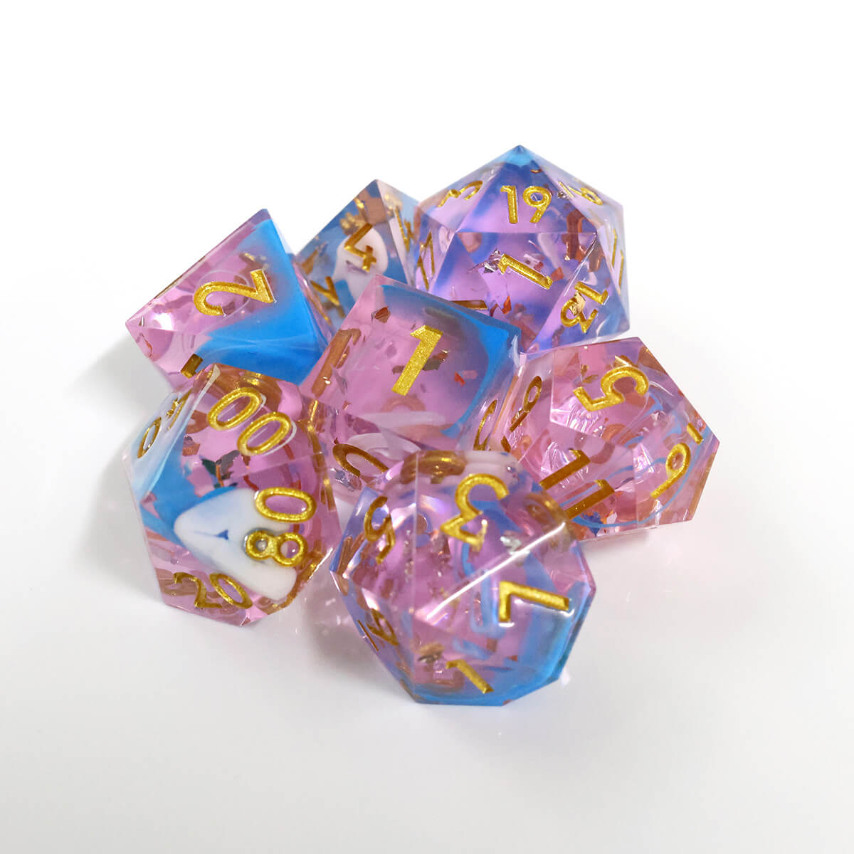 DND Dice Set 7-Piece Sharp Edge - Dice of Dragons