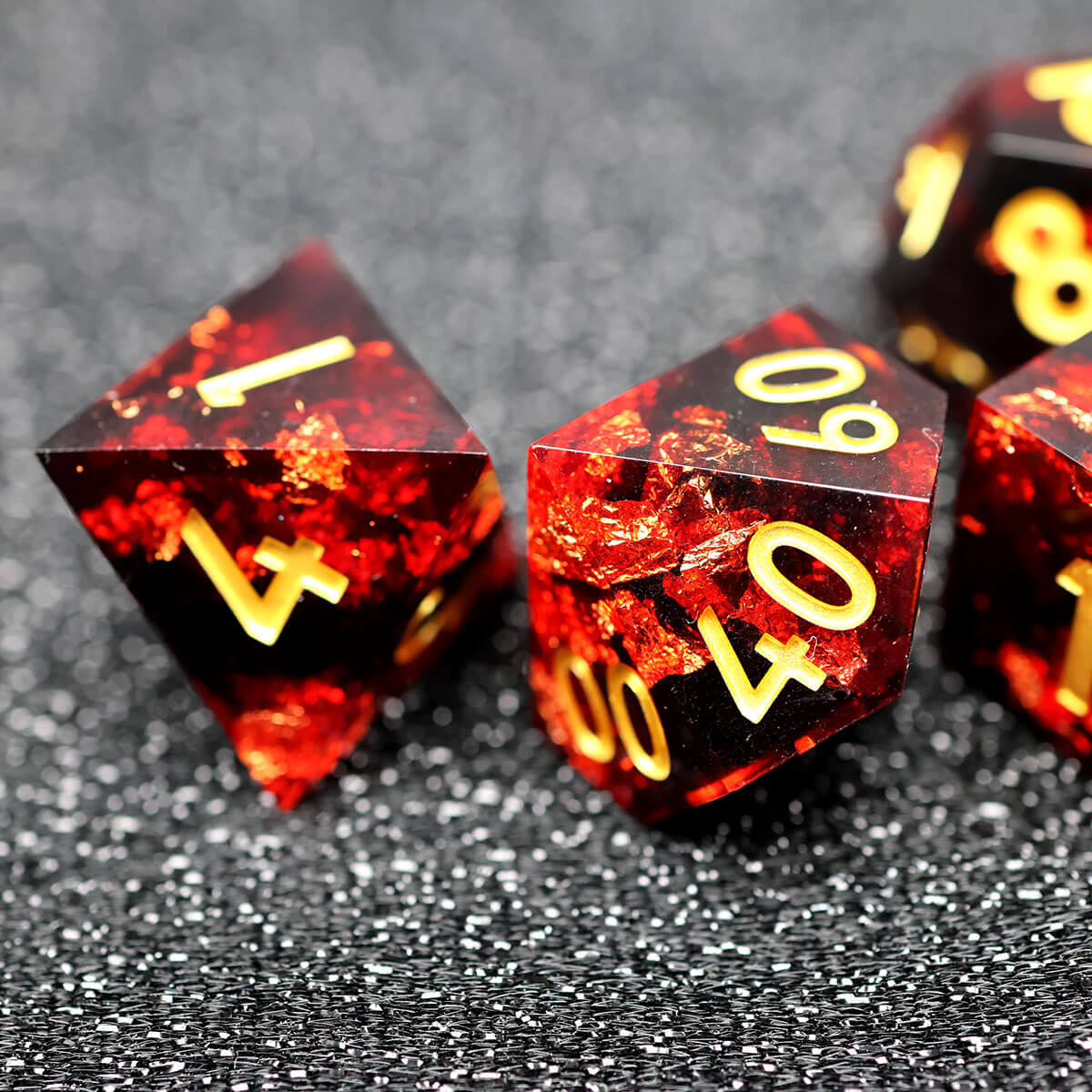 DND Dice Set Vengeful Spirit 7-Piece Sharp Edge - Dice of Dragons