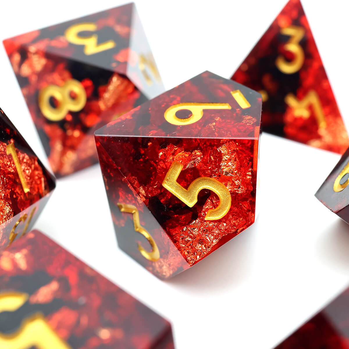 DND Dice Set Vengeful Spirit 7-Piece Sharp Edge - Dice of Dragons