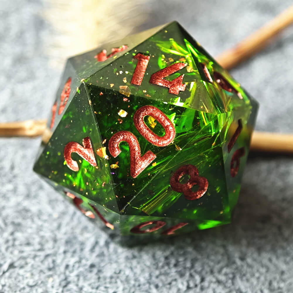 D&D 7-Piece Polyhedral Resin Dice Set - Dice of Dragons