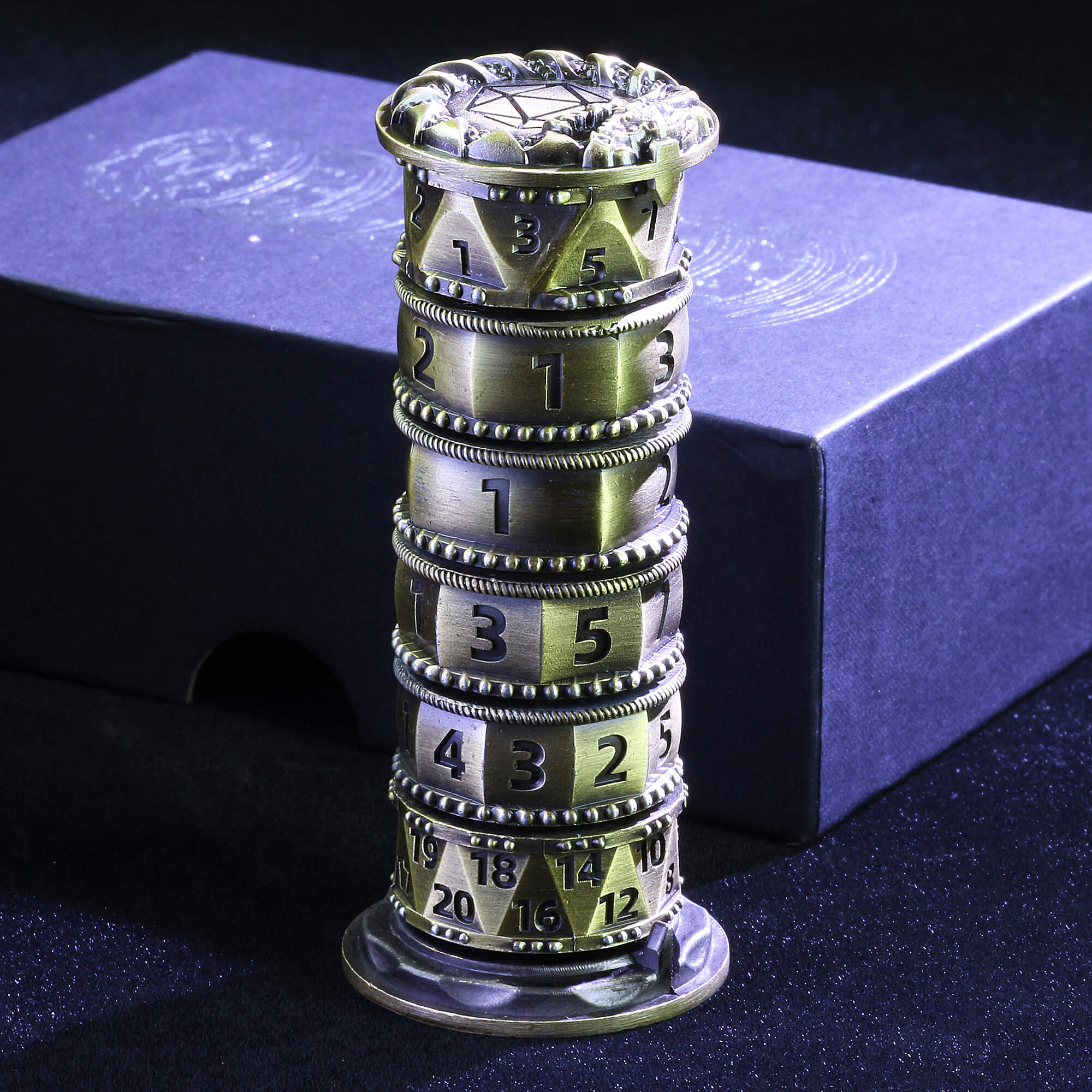 Dragon 7 in 1 Tower Spinning Metal Dice DnD