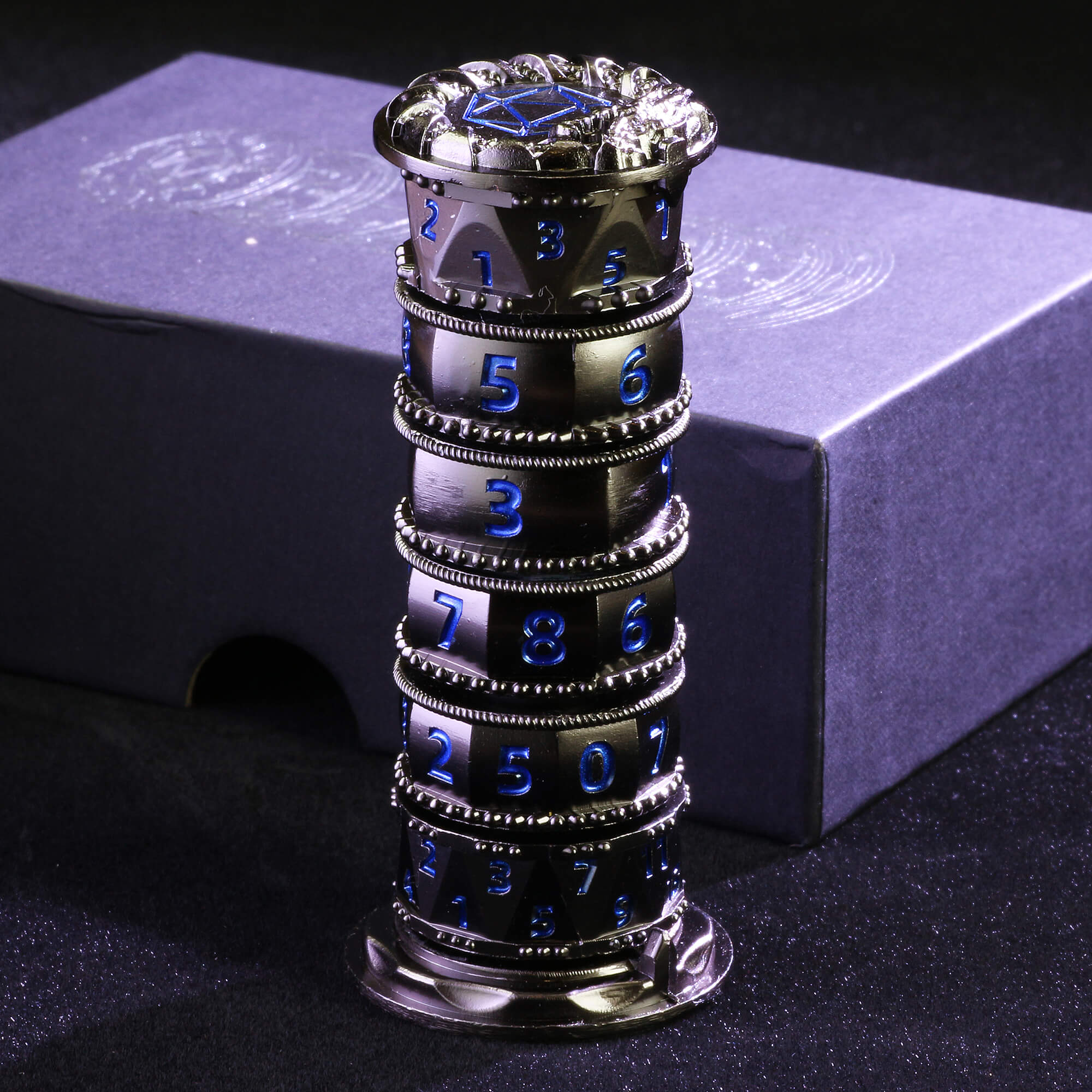 Dragon 7 in 1 Tower Spinning Metal Dice DnD