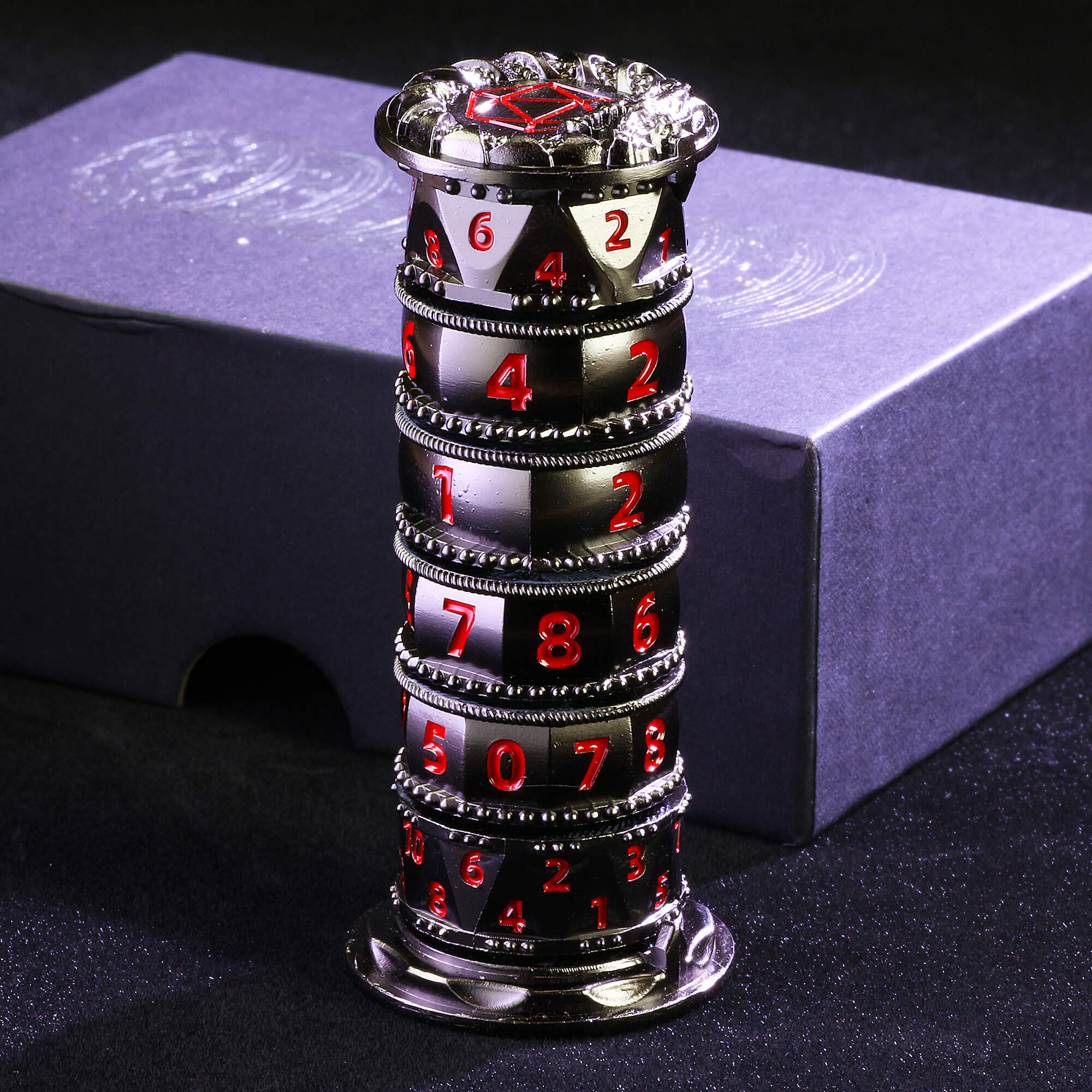 Dragon 7 in 1 Tower Spinning Metal Dice DnD