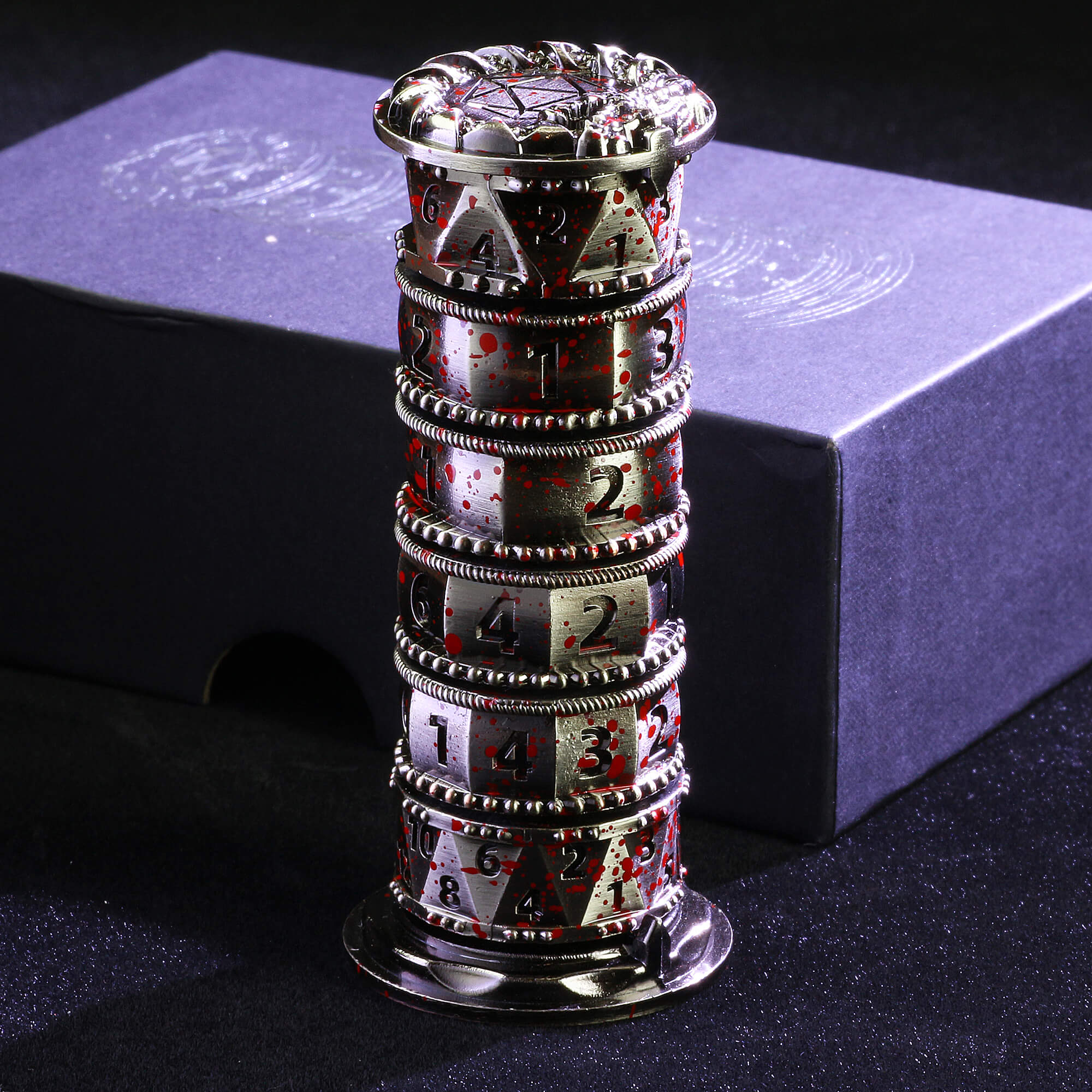 Dragon 7 in 1 Tower Spinning Metal Dice DnD