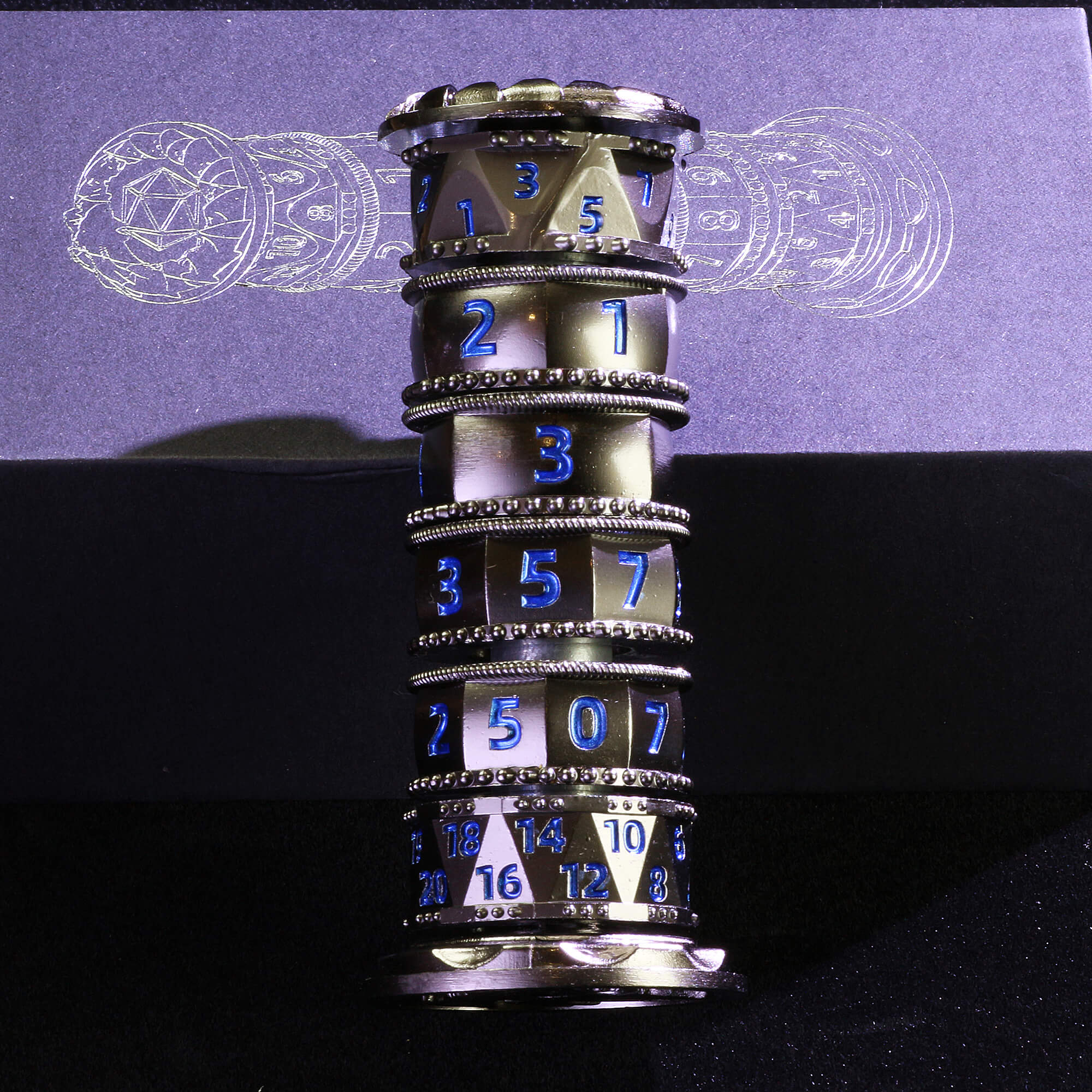 Dragon 7 in 1 Tower Spinning Metal Dice DnD