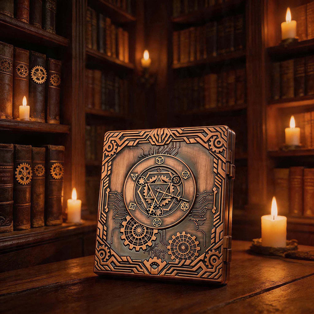 Dnd Magic Machine Dragon Gear Dice - 7-in-1 D&D Metal Roulette Book