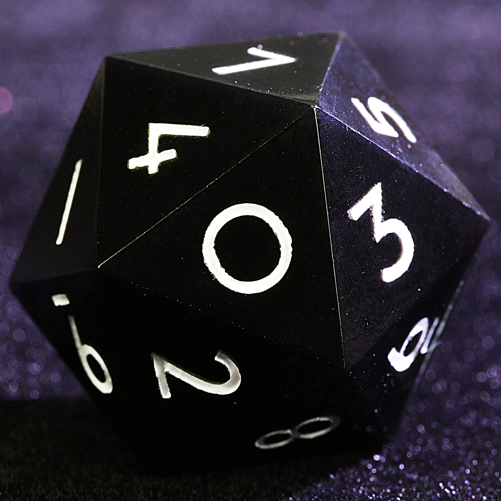 Draw Steel 3 Polyhedral Resin two 20-Sided D10 and one 6-Sided D3 Dice Set Absolute Null - Dice of Dragons