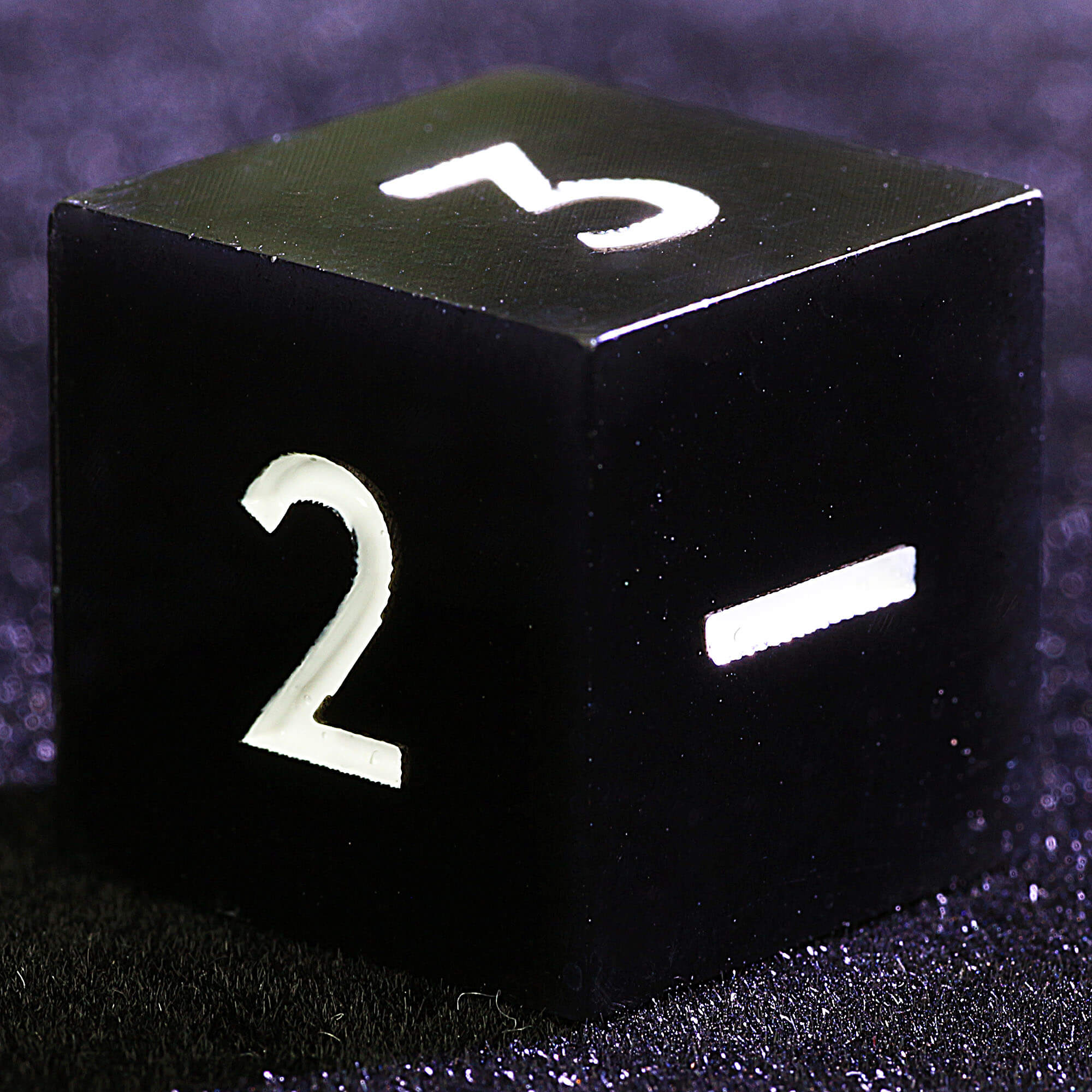 Draw Steel 3 Polyhedral Resin two 20-Sided D10 and one 6-Sided D3 Dice Set Absolute Null - Dice of Dragons