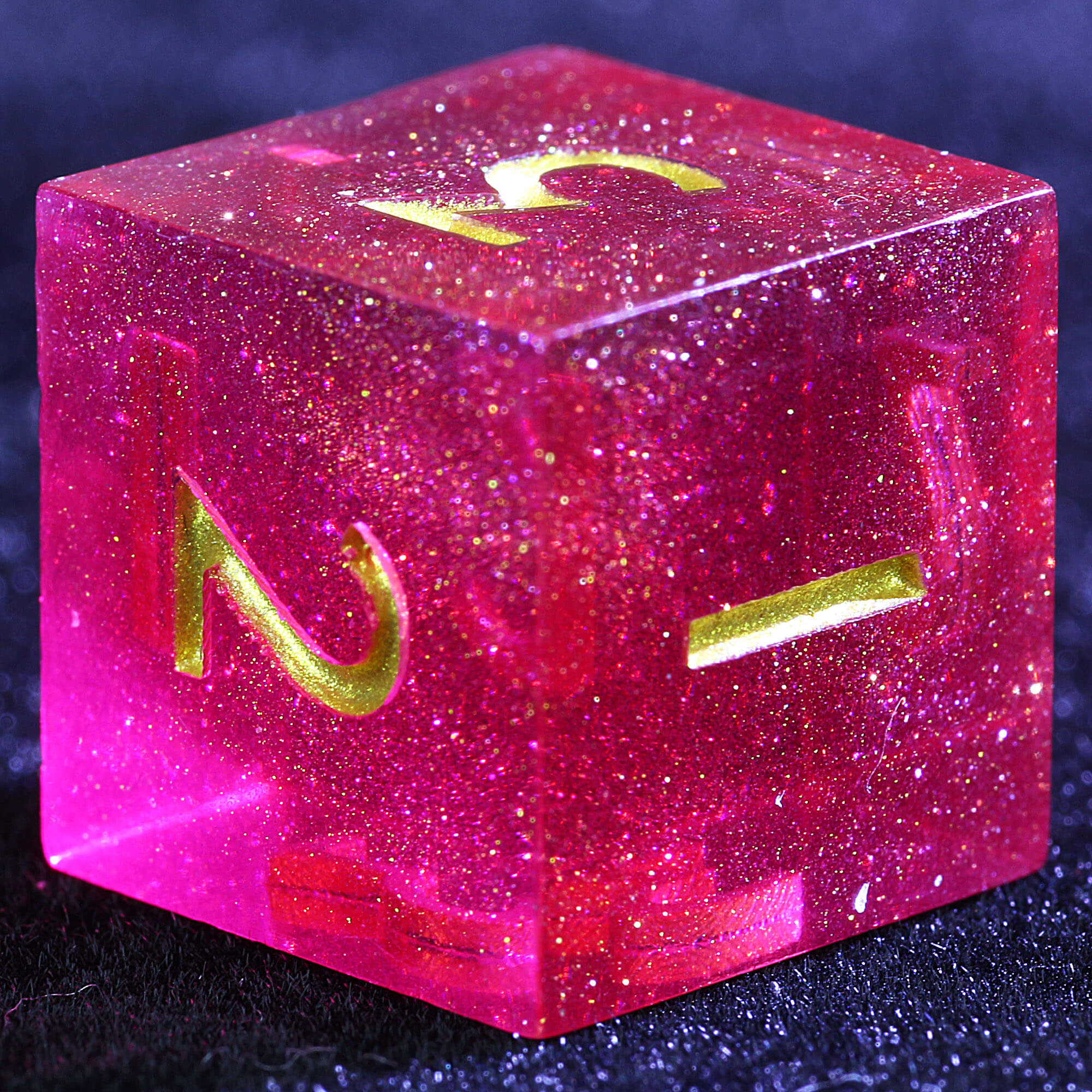 Draw Steel 3 Polyhedral Resin two 20-Sided D10 and one 6-Sided D3 Sets of Dice Critical Flash - Dice of Dragons