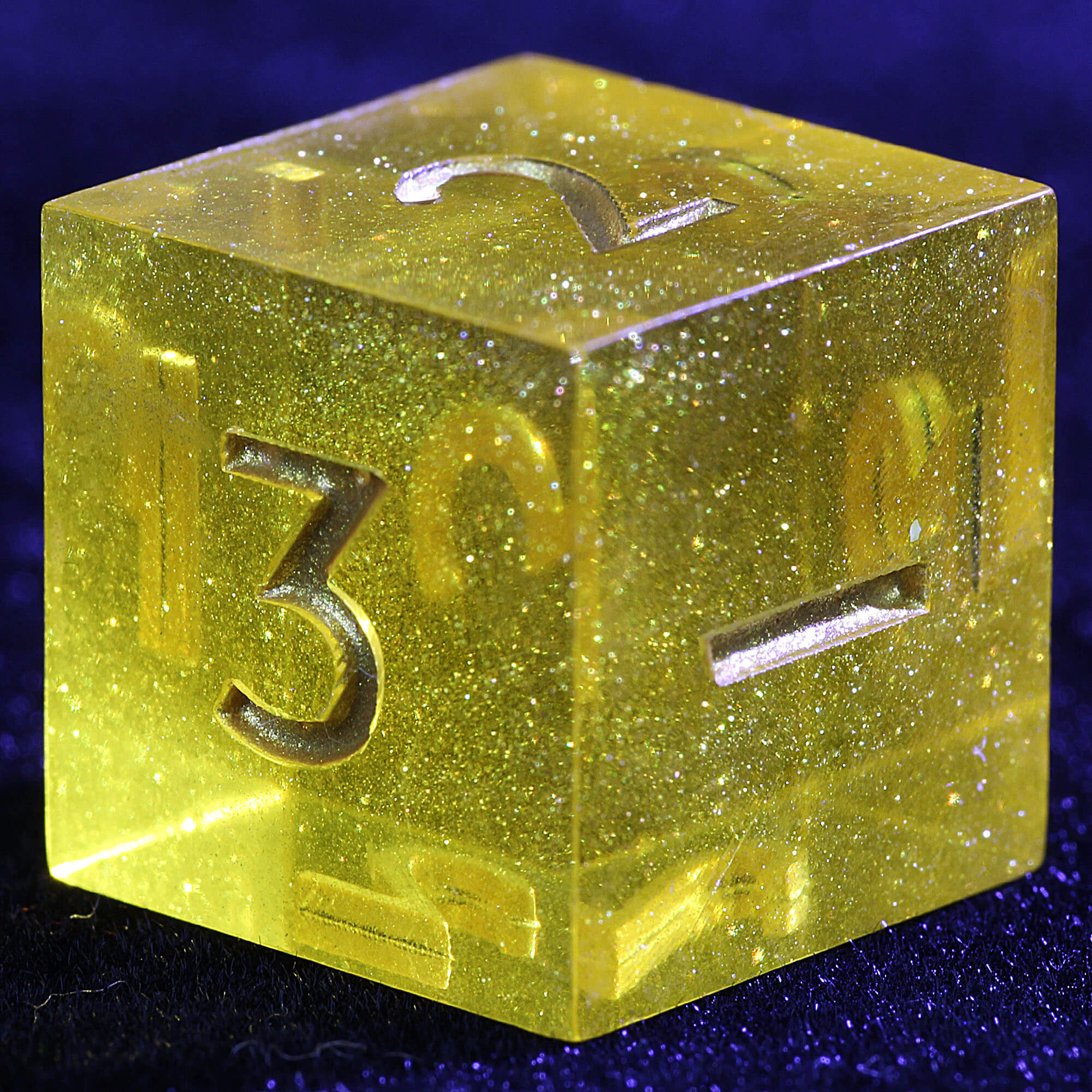 Draw Steel 3 Polyhedral Resin two 20-Sided D10 and one 6-Sided D3 Set of Dice Golden Victory - Dice of Dragons