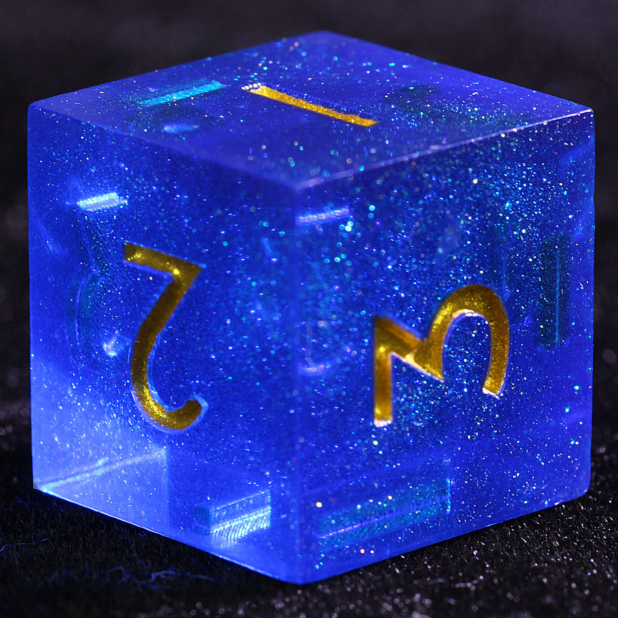 Draw Steel 3 Polyhedral Resin two 20-Sided D10 and one 6-Sided D3 Dice Sets Tactician Glint - Dice of Dragons