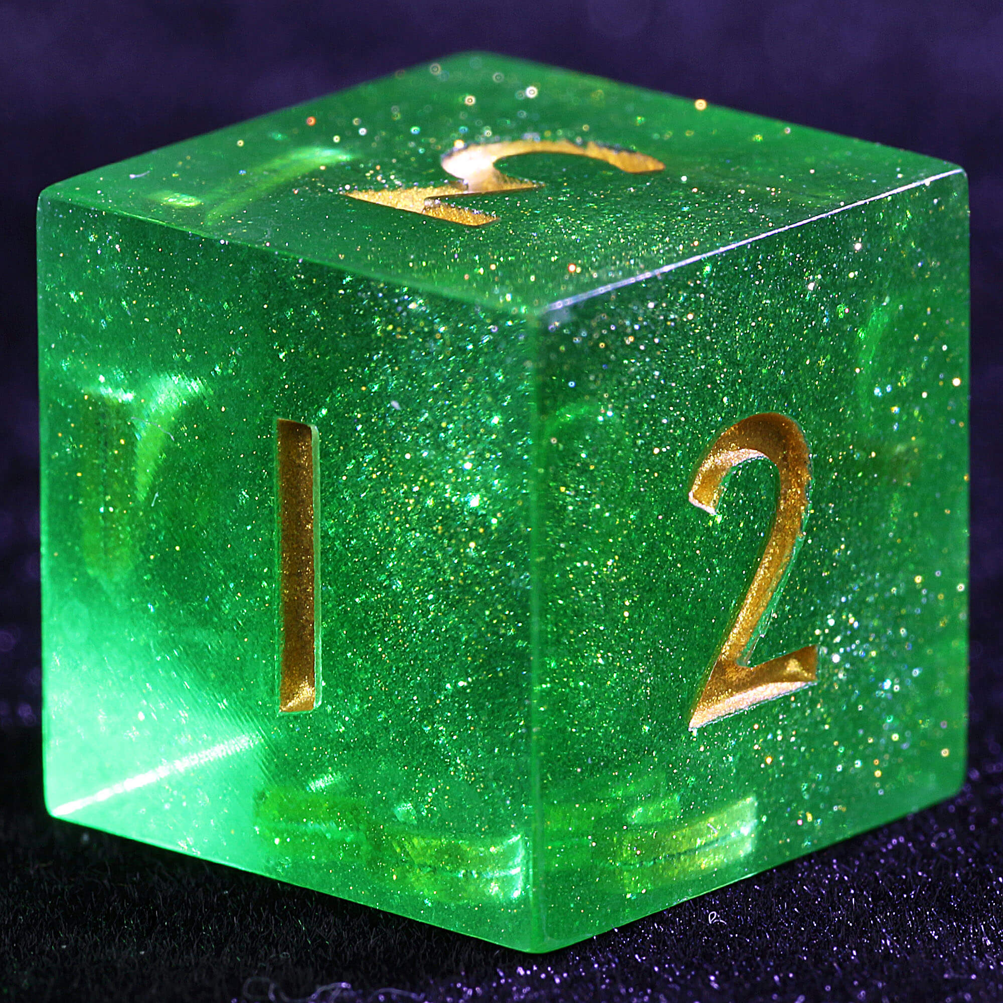 Draw Steel 3 Polyhedral Resin two 20-Sided D10 and one 6-Sided D3 Set Dice Verdant Recovery - Dice of Dragons