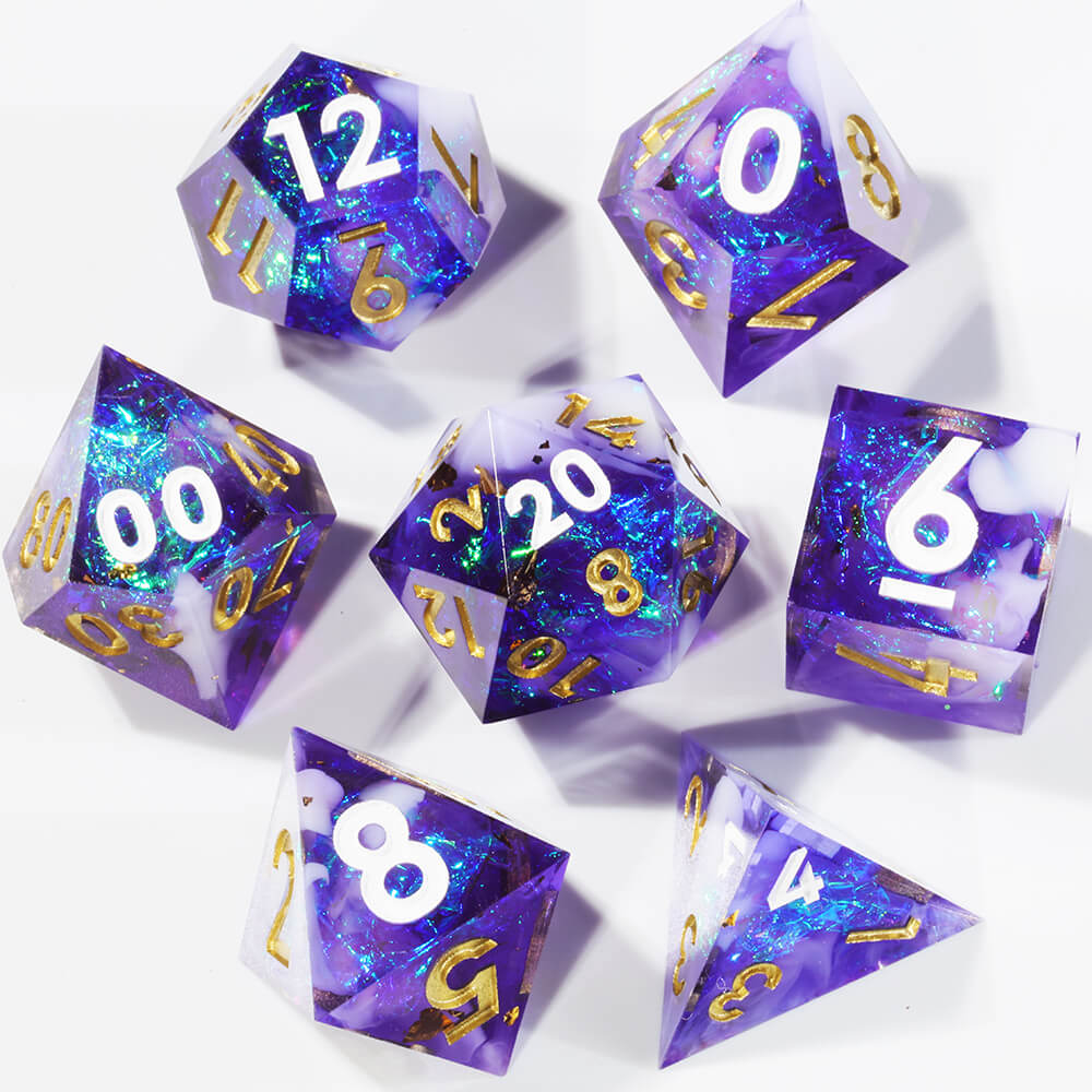 Fire Soul Resin Polyhedral Unique Dice Sets D&D - Dice of Dragons