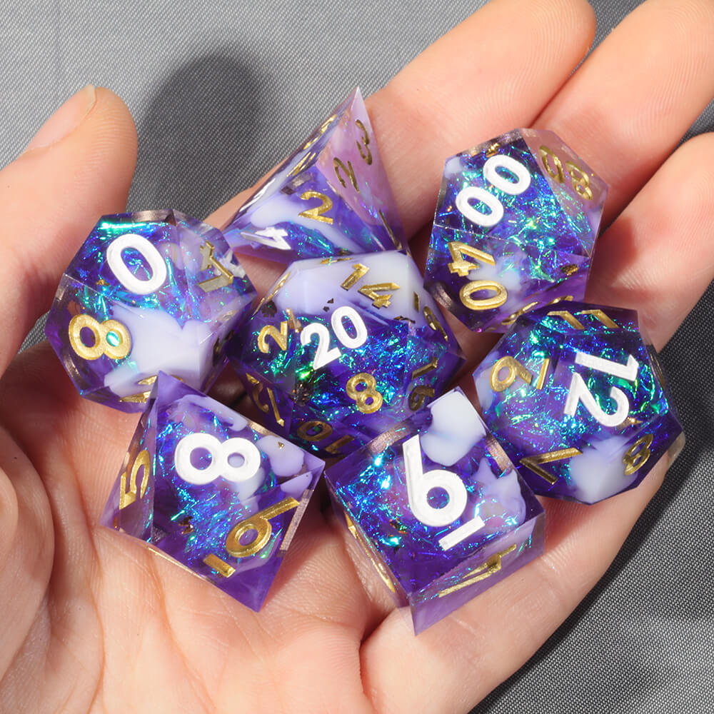 Fire Soul Resin Polyhedral Unique Dice Sets D&D - Dice of Dragons