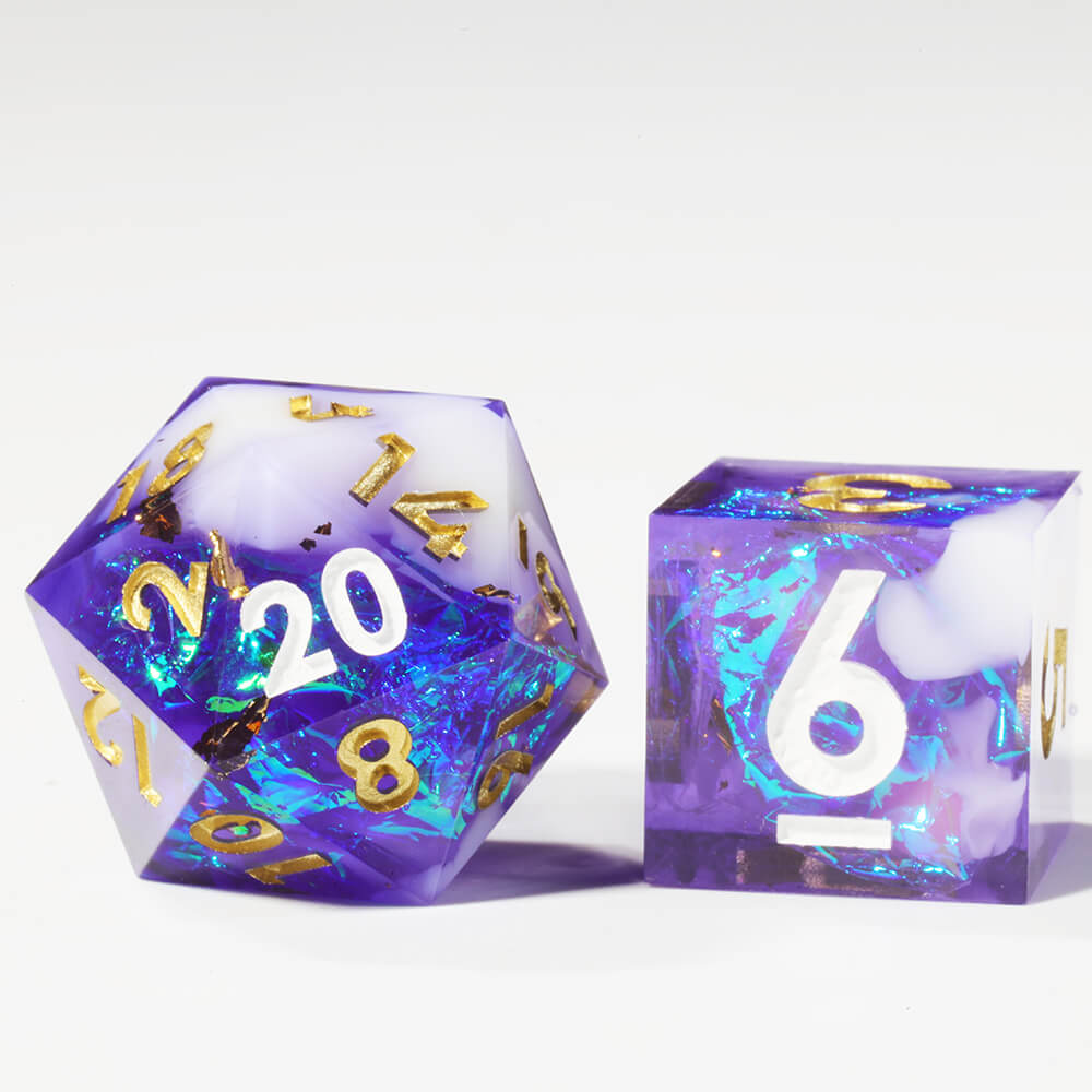 Fire Soul Resin Polyhedral Unique Dice Sets D&D - Dice of Dragons