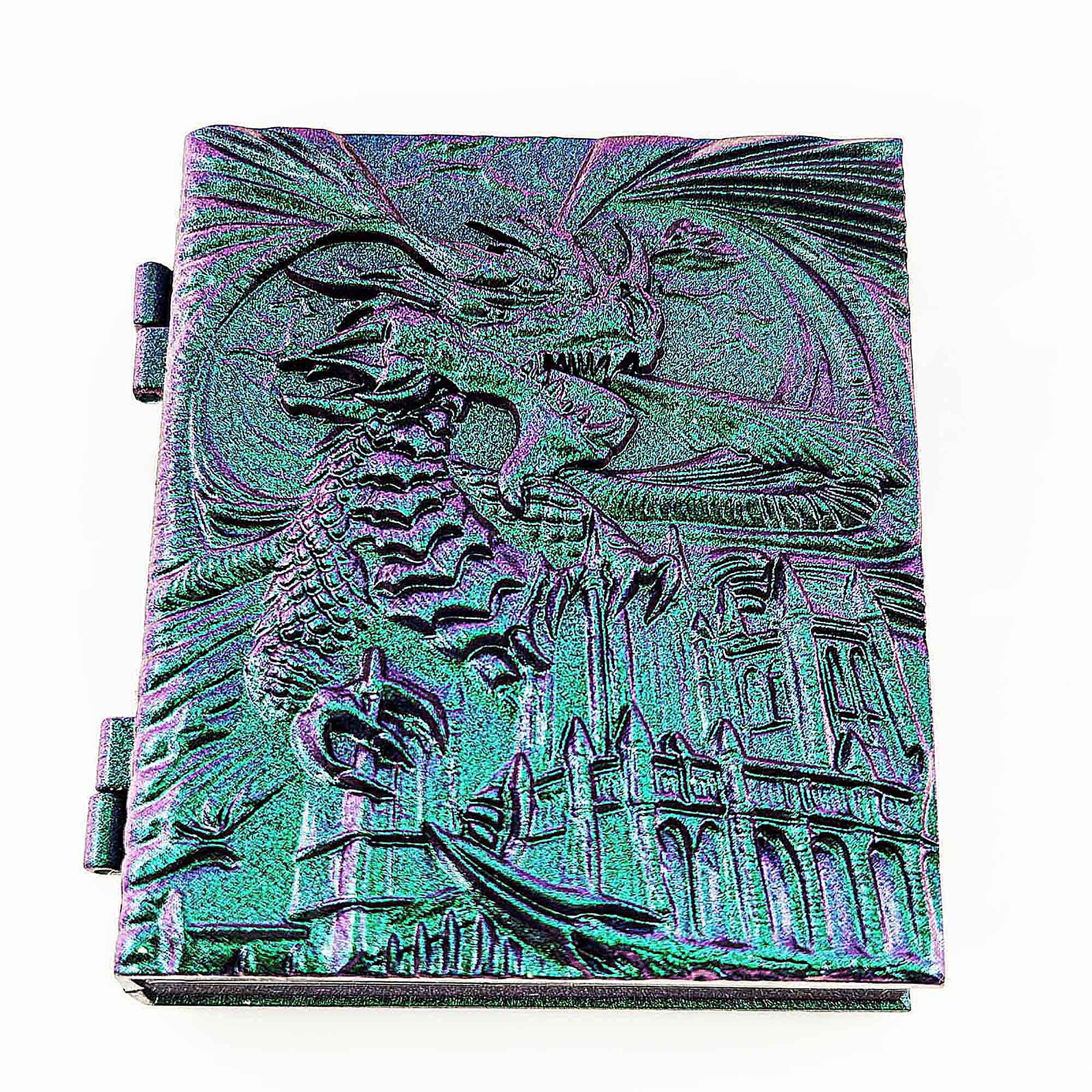 Flying Dragon 7 in 1 Rotating Roulette DND Metal Dice Magic Book Grimoire - Dice of Dragons