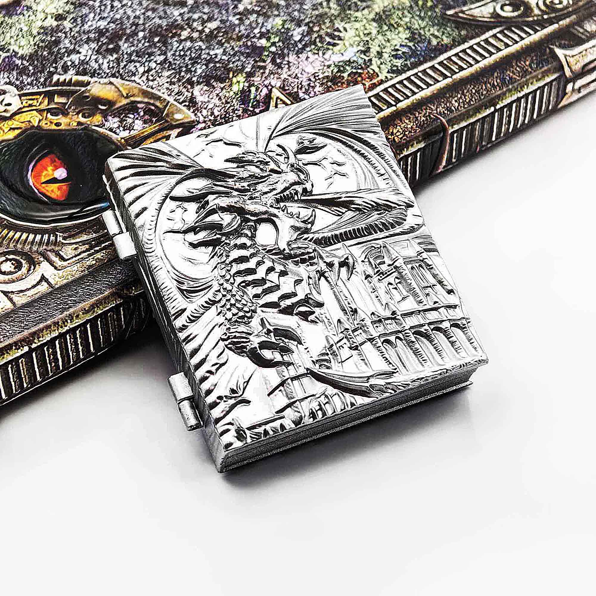 Flying Dragon 7 in 1 Rotating Roulette DND Metal Dice Magic Book Grimoire - Dice of Dragons