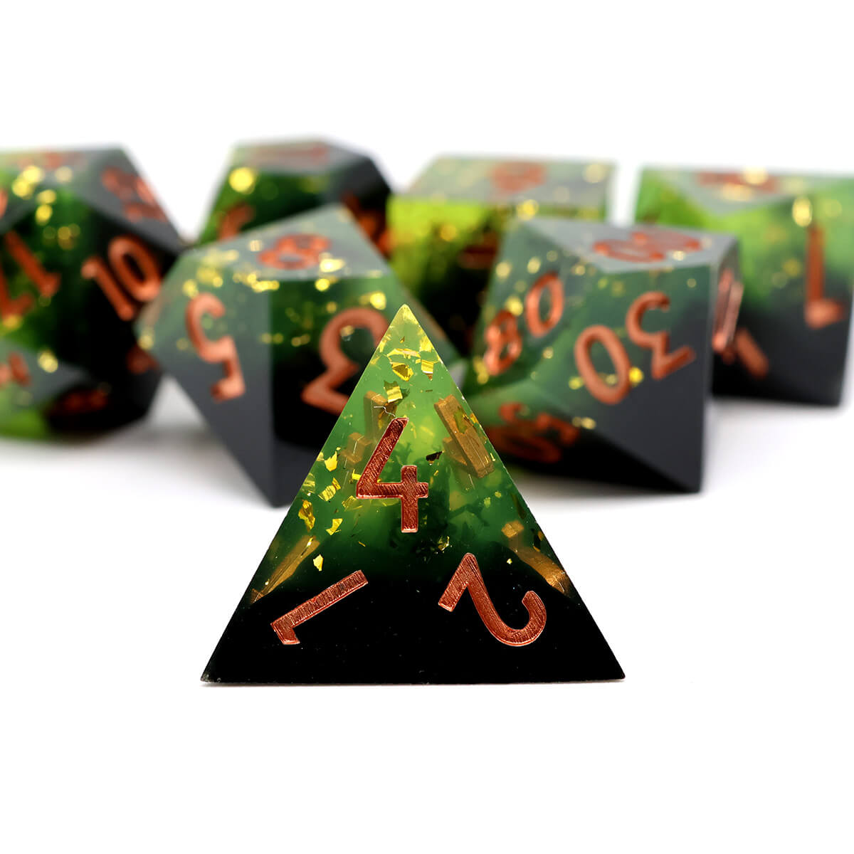 Fog Misty DND Dice Set 7-Piece Sharp Edge - Dice of Dragons