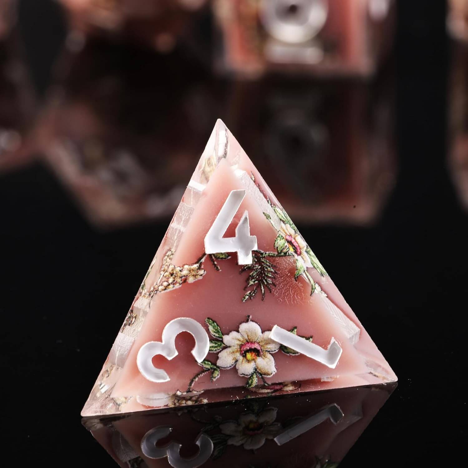 Maidens Sharp Edge Polyhedral Resin 7-Piece D&D Dice Set - Dice of Dragons