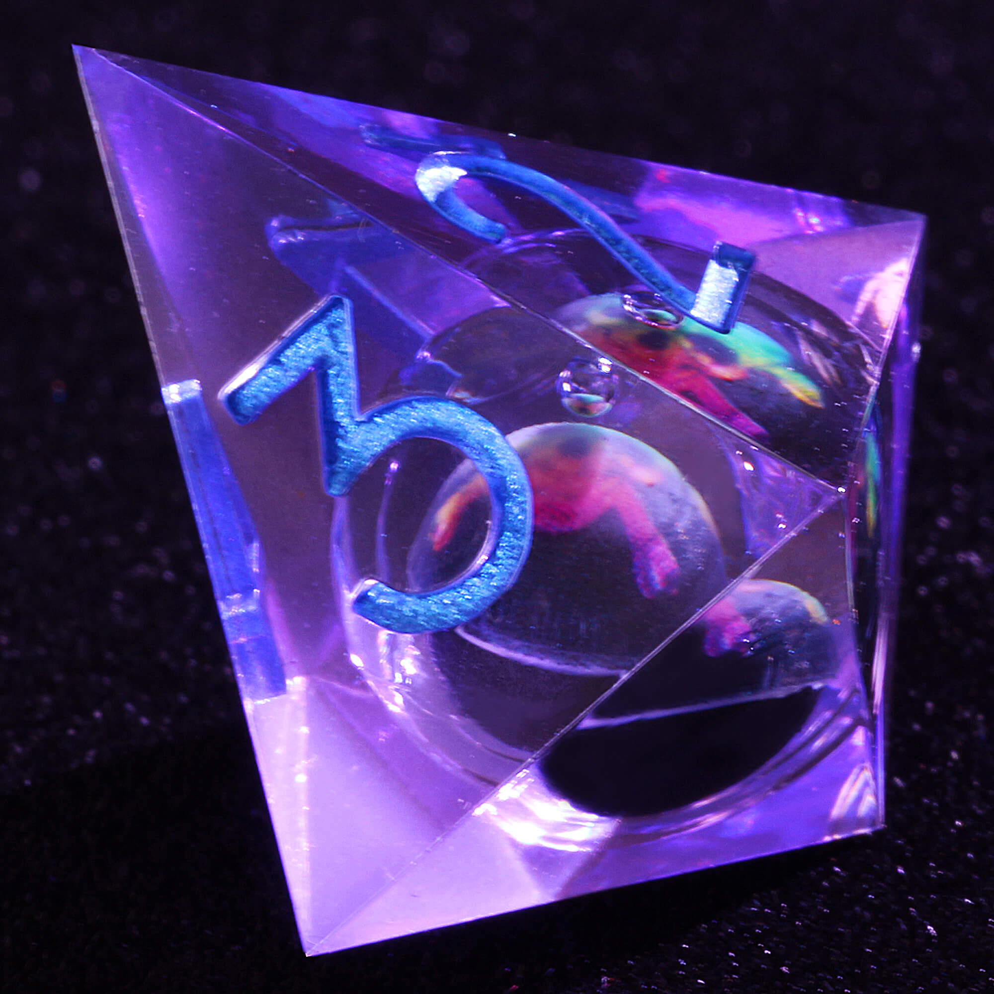 Polyhedral Cool Colored Skull Liquid Core DD Dice Sets - Dice of Dragons