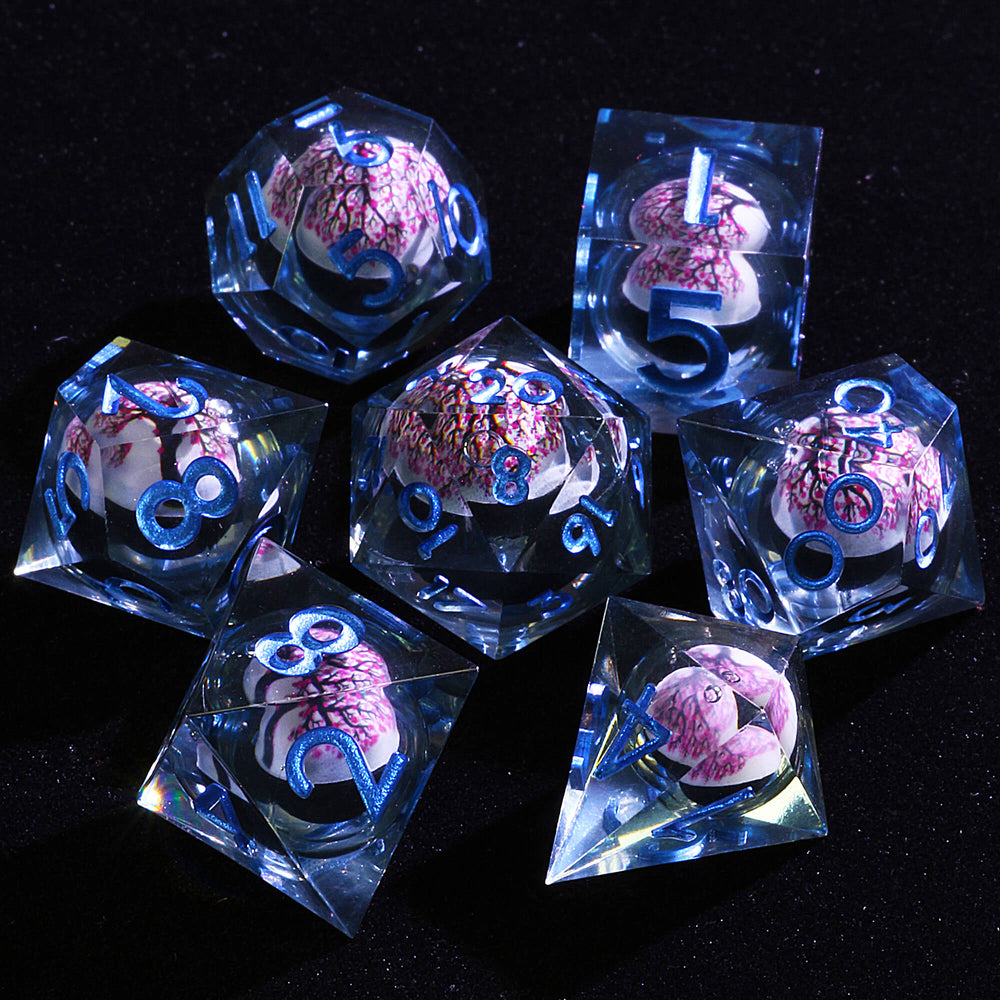 Dd Set Polyhedral Cool Liquid Core DD Set of Dice Flower Tree