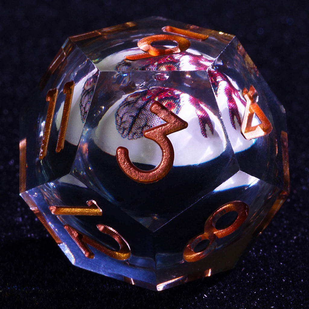 Polyhedral Cool Skeleton Crab Liquid Core DnD Dice Sets polyhedral-cool-skeleton-crab-liquid-core-dnd-dice-sets