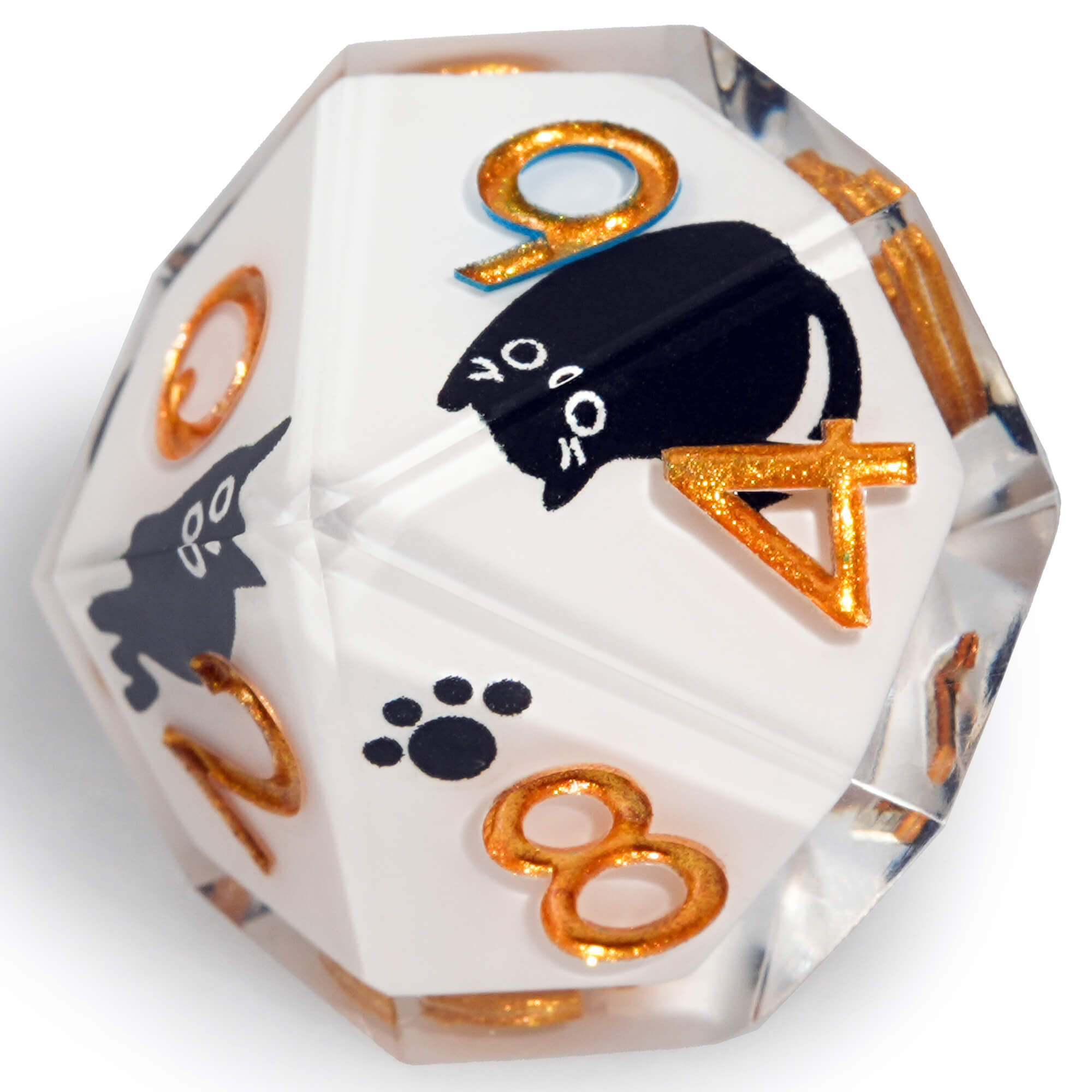 Polyhedral RGP Cool DnD Dice Sets - Cow Cat - Dice of Dragons