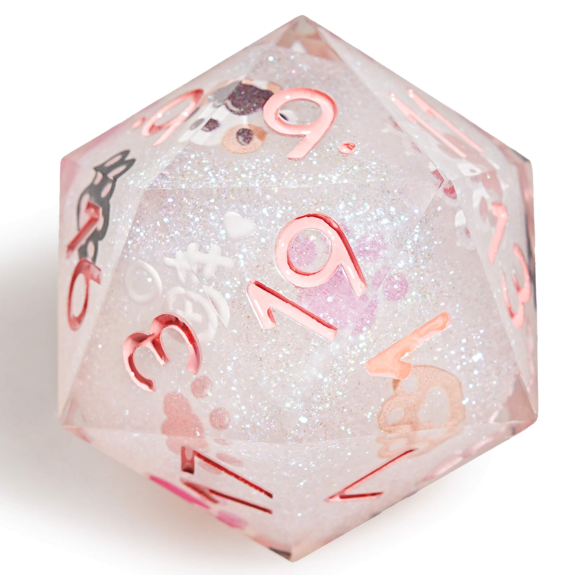 Polyhedral RGP Cool DnD Dice Sets - Pink Cat's Paw - Dice of Dragons