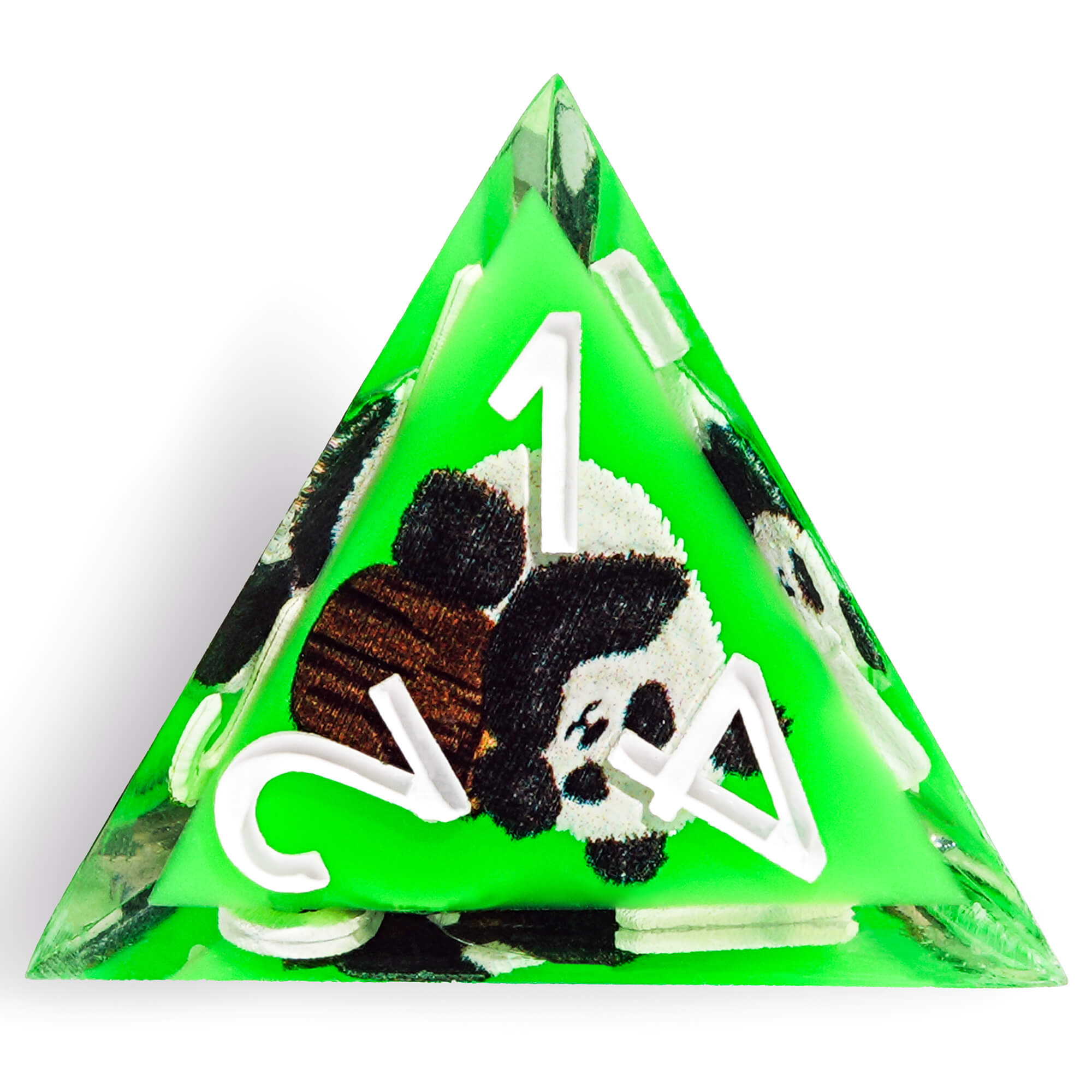 Polyhedral RGP Cool DnD Dice Sets - Green Panda - Dice of Dragons