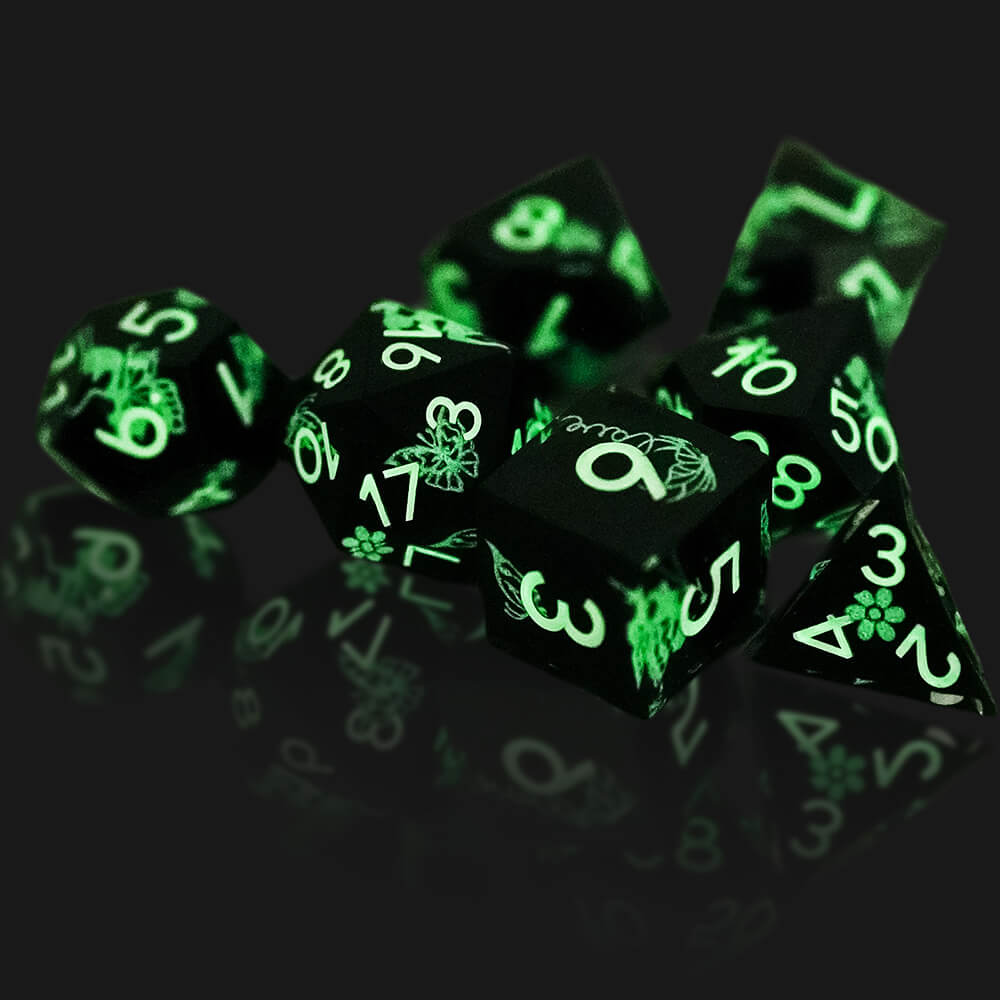 Polyhedral RGP Cool DnD Dice Sets - Luminous Butterfly - Dice of Dragons