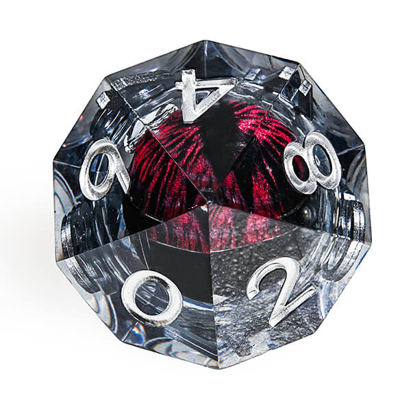 Polyhedral RGP Cool Liquid Core Dragon Eye DnD Dice Set - Dice of Dragons