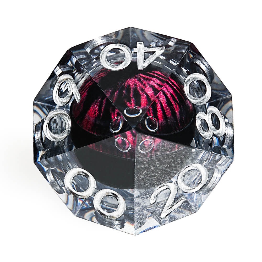 Polyhedral RGP Cool Liquid Core Dragon Eye DnD Dice Set - Dice of Dragons