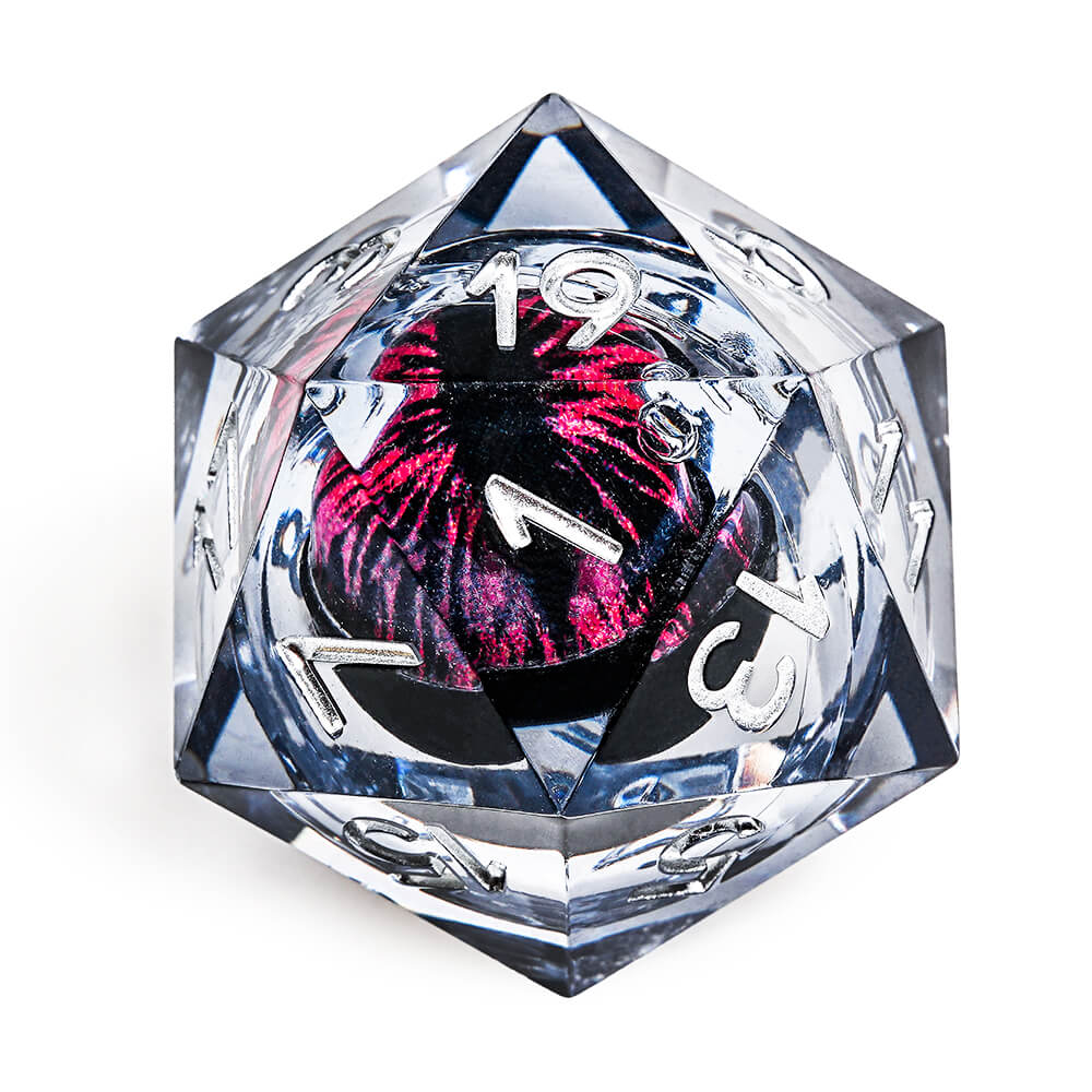 Polyhedral RGP Cool Liquid Core Dragon Eye DnD Dice Set - Dice of Dragons