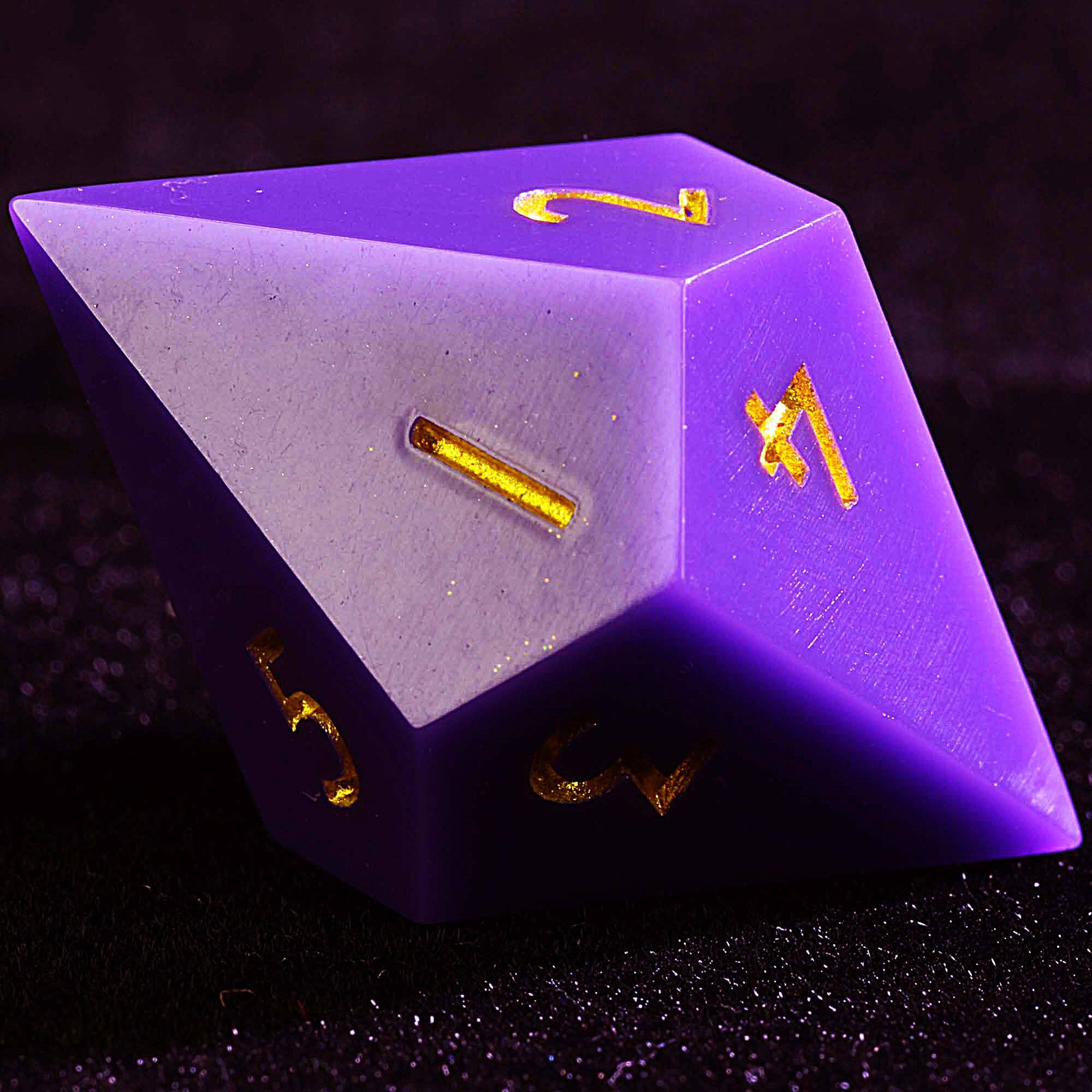 3 Polyhedral Resin 20 Sided D10 and 6 Sided D3 Dice Draw Steel Sets Purple
