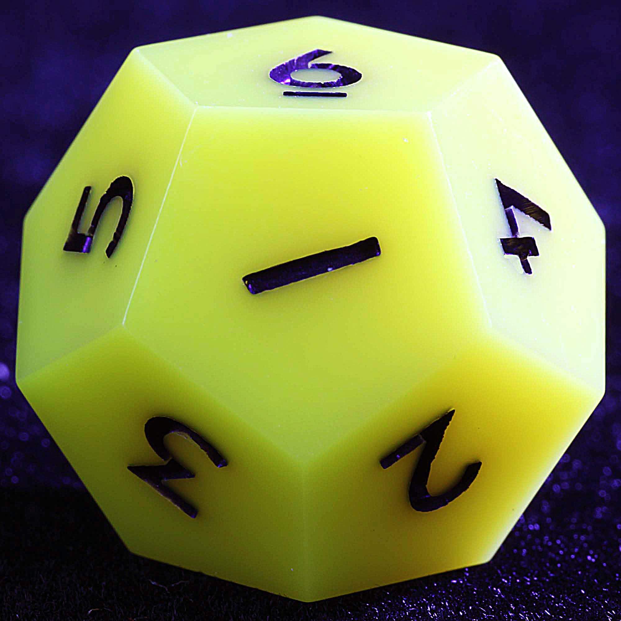 3 Polyhedral Resin 20 Sided D10 and 6 Sided D3 Dice Draw Steel Set Yellow