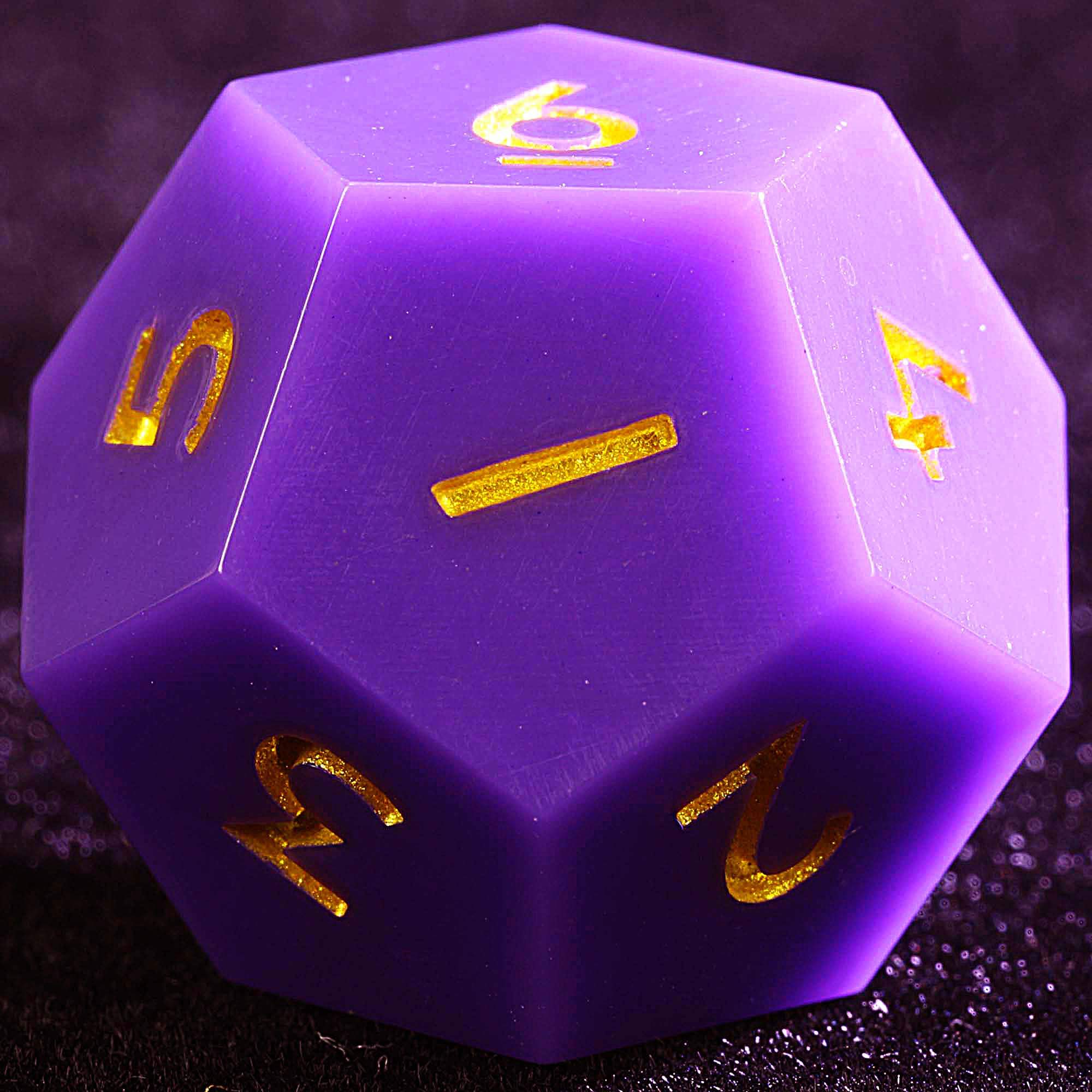 3 Polyhedral Resin 20 Sided D10 and 6 Sided D3 Dice Draw Steel Sets Purple