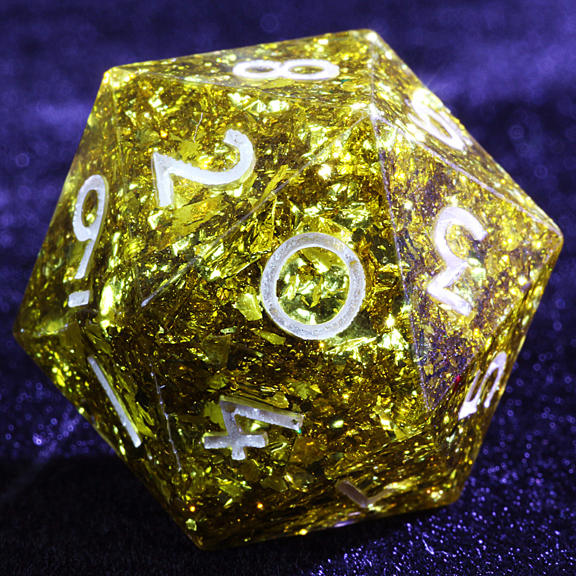 Polyhedral Resin 20 Sided D10 and 6 Sided D3 Dice Draw Steel Set Goldforge Ember