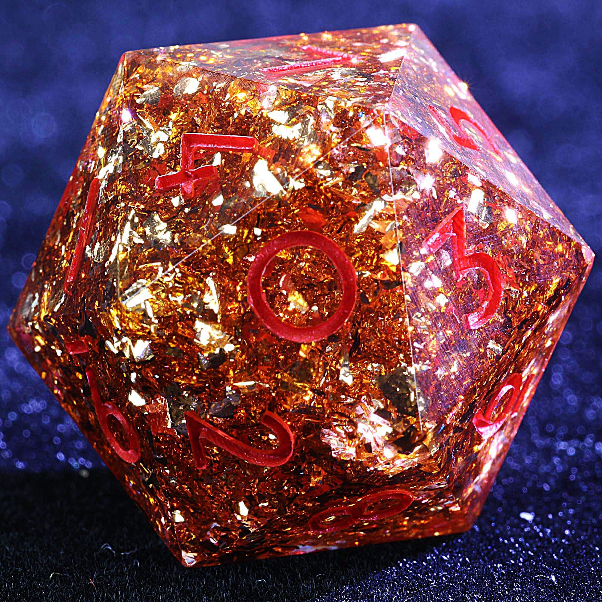 3 Polyhedral Resin 20 Sided D10 and 6 Sided D3 Set Dice Draw Steel Rose Forge