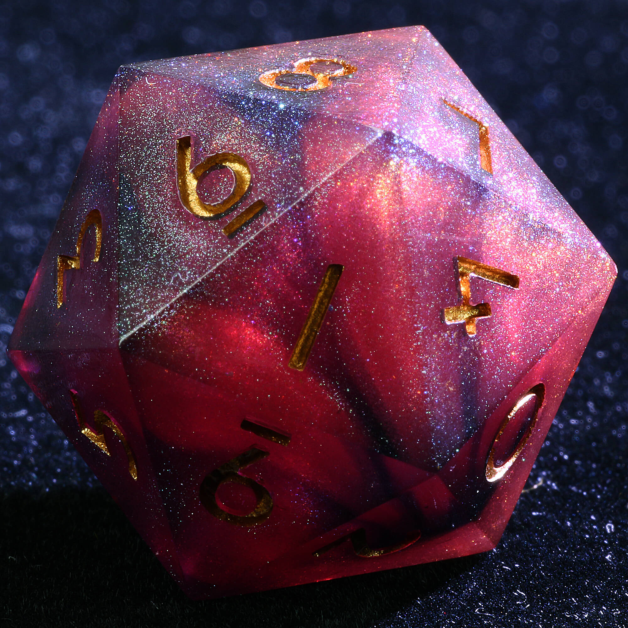 3 Polyhedral Resin 20 Sided D10 and 6 Sided D3 Set of Draw Steel Dice Inferno Aurora - Dice of Dragons