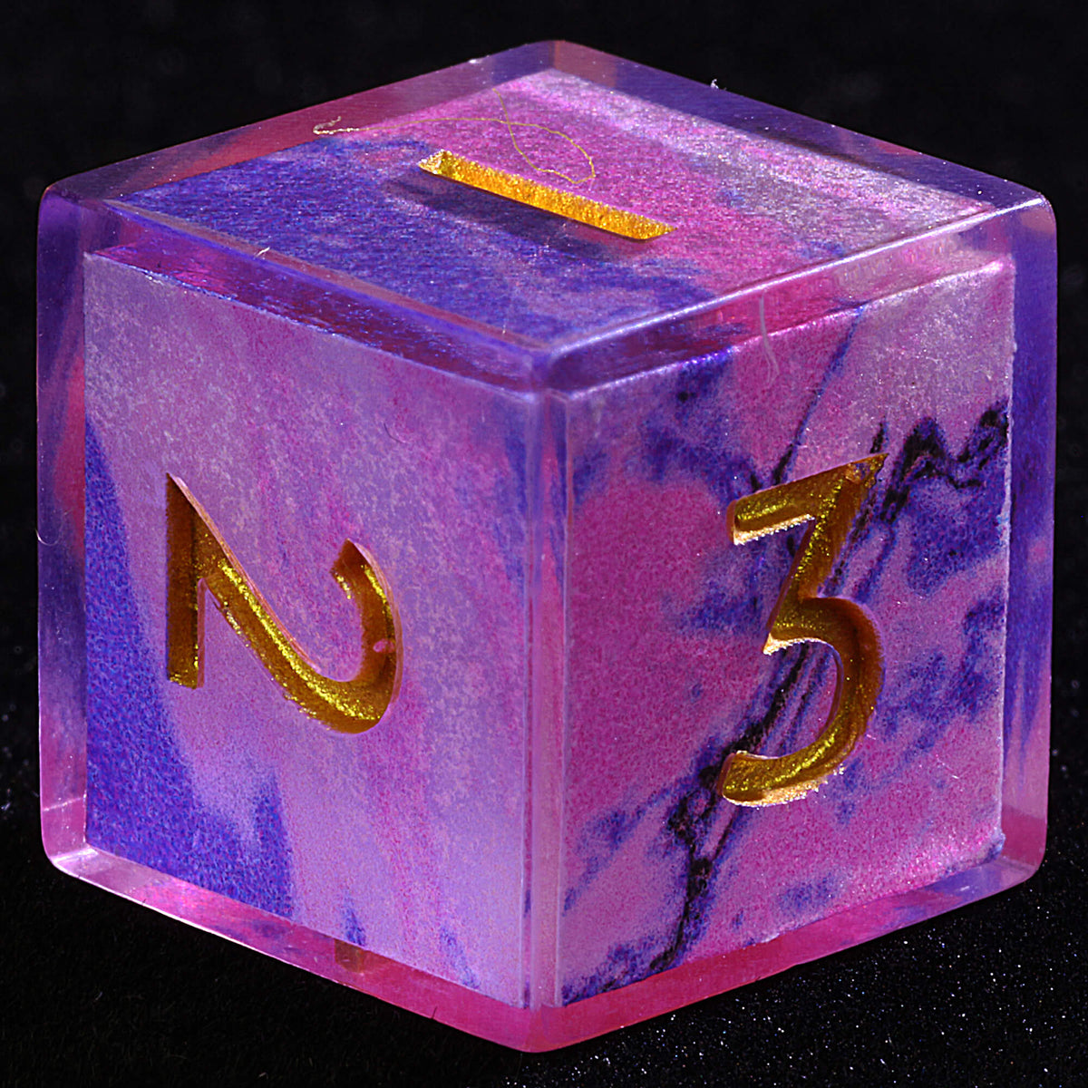 Polyhedral Resin 20 Sided D10 and 6 Sided D3 Draw Steel Dice Set Arcane Aurora