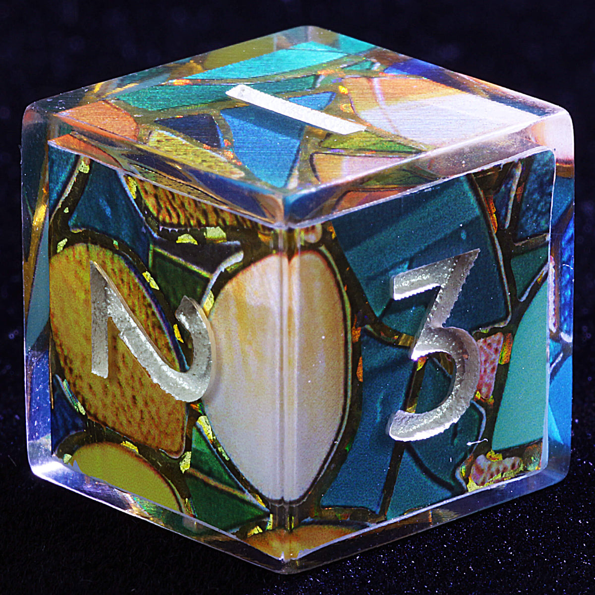 Polyhedral Resin 20 Sided D10 and 6 Sided D3 Set Dice Draw Steel Sanctum Shard